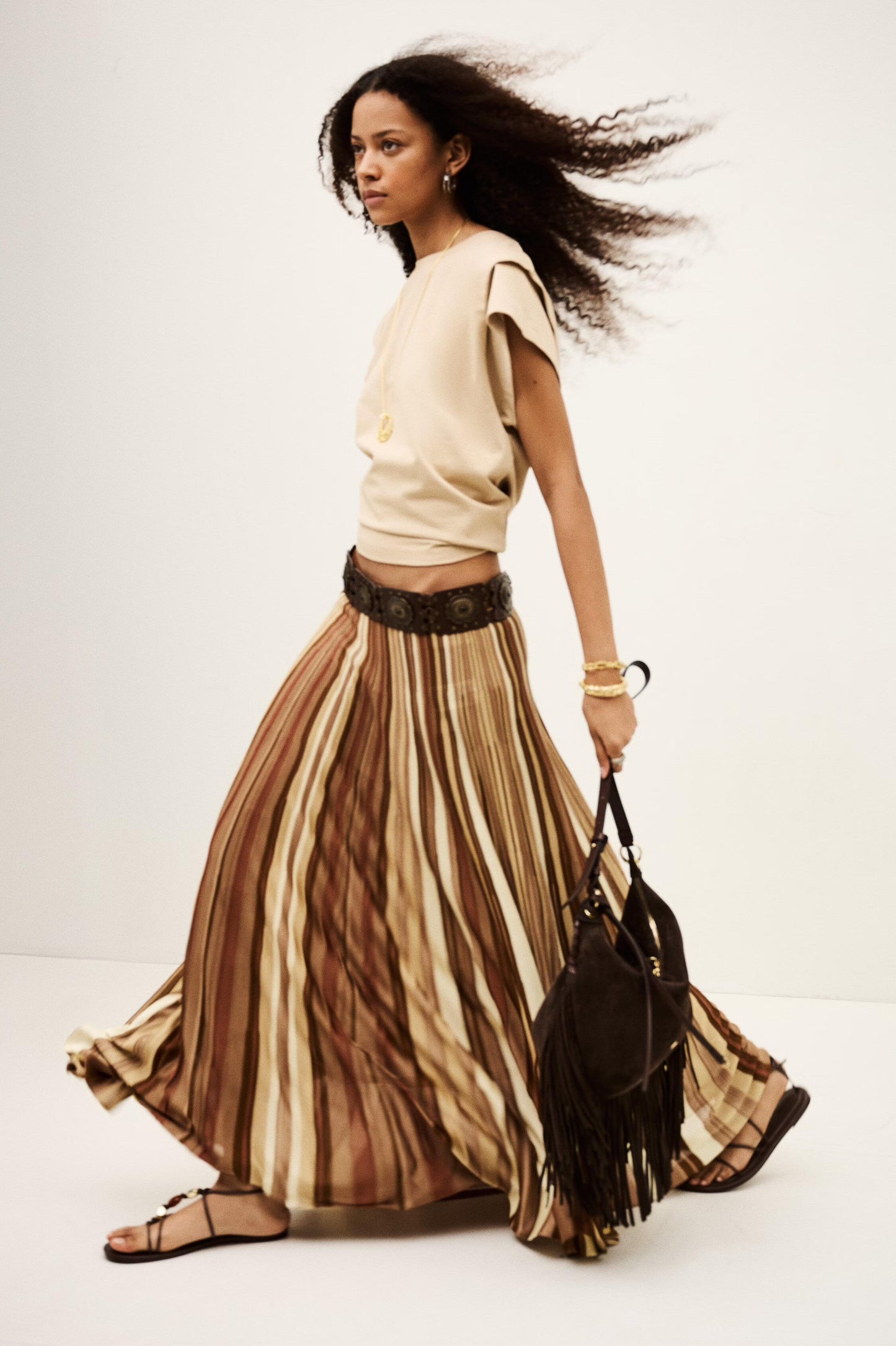 ba&sh Maxi Skirt Rima Multicolored