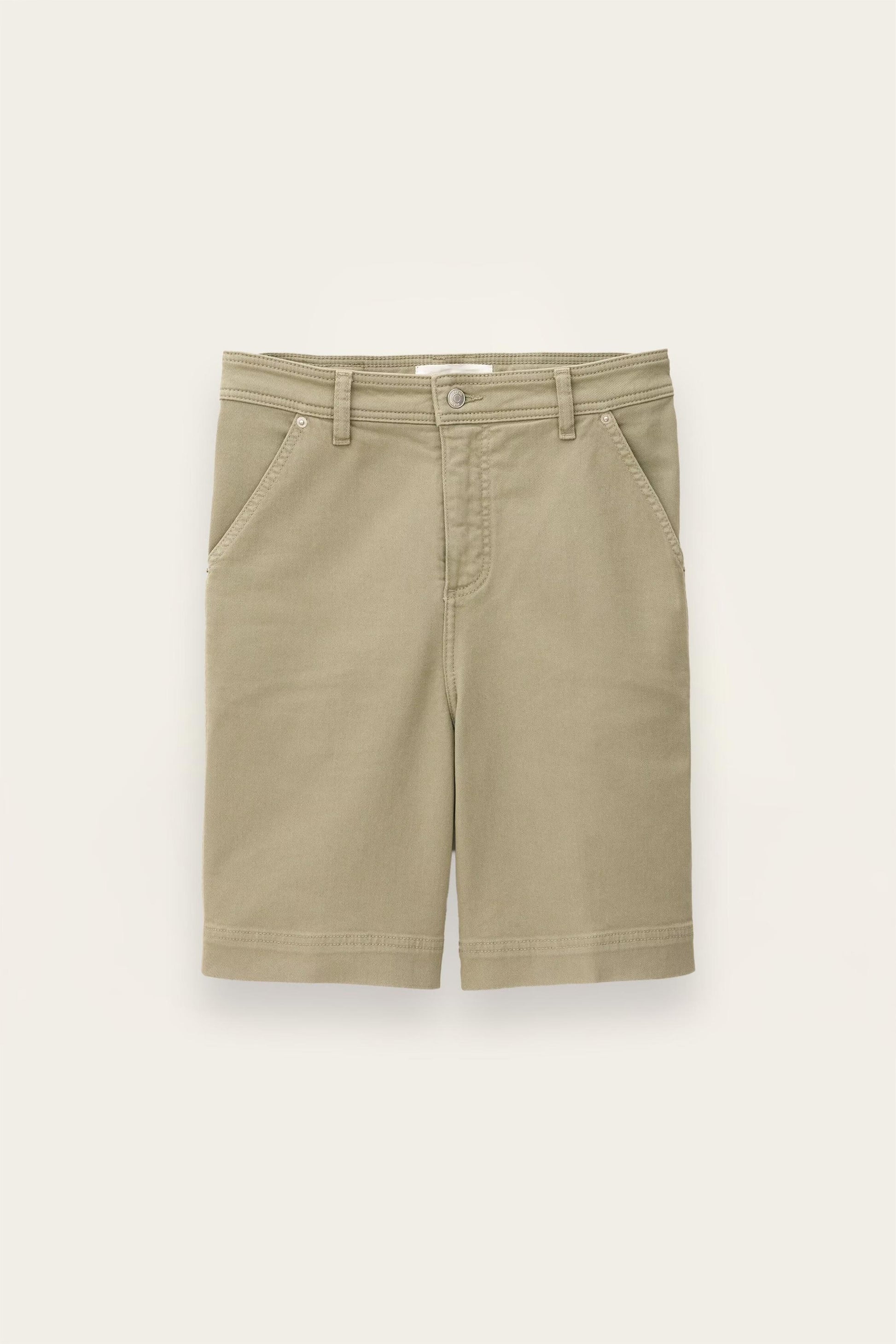 ba&sh Loose-Fitting Cotton Bermuda Shorts Todd Green