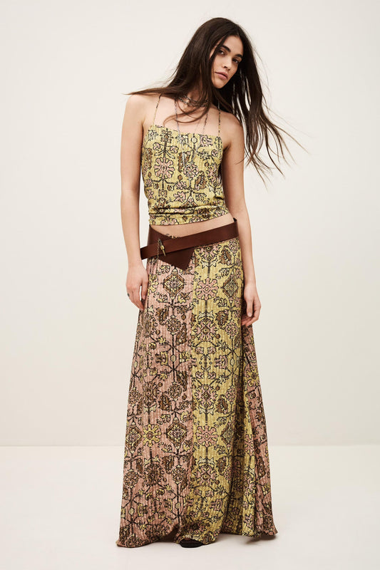 ba&sh Midi Skirt Pario Yellow