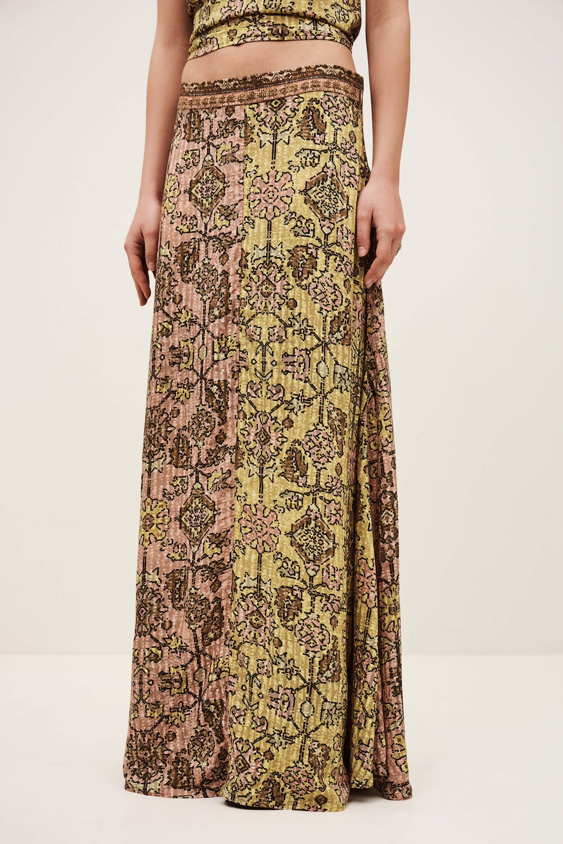 ba&sh Midi Skirt Pario Yellow
