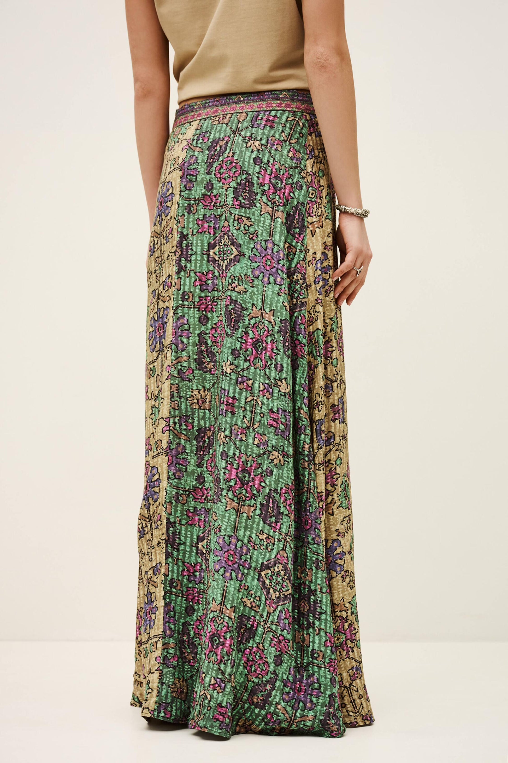 ba&sh Midi Skirt Pario Green