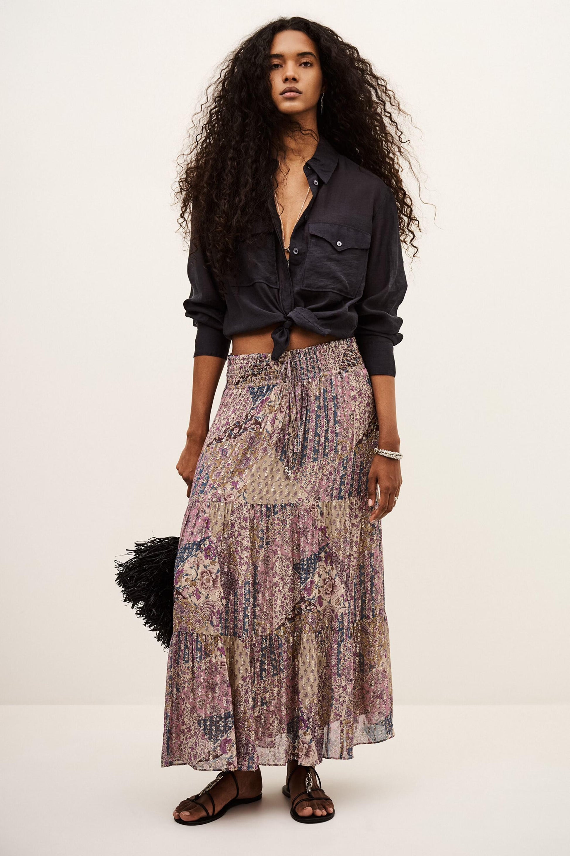 ba&sh Maxi Skirt Pitsy Pink
