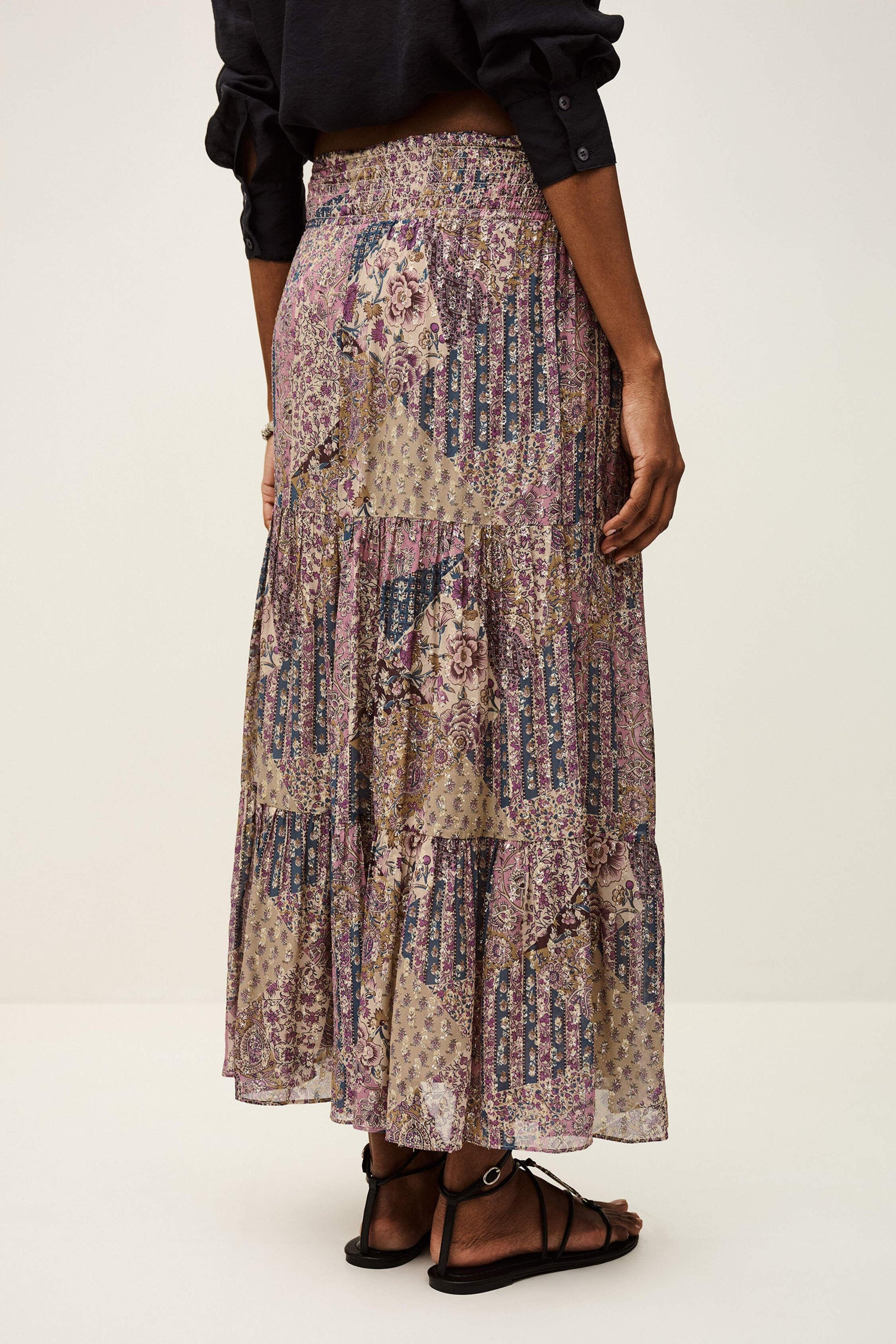 ba&sh Maxi Skirt Pitsy Pink
