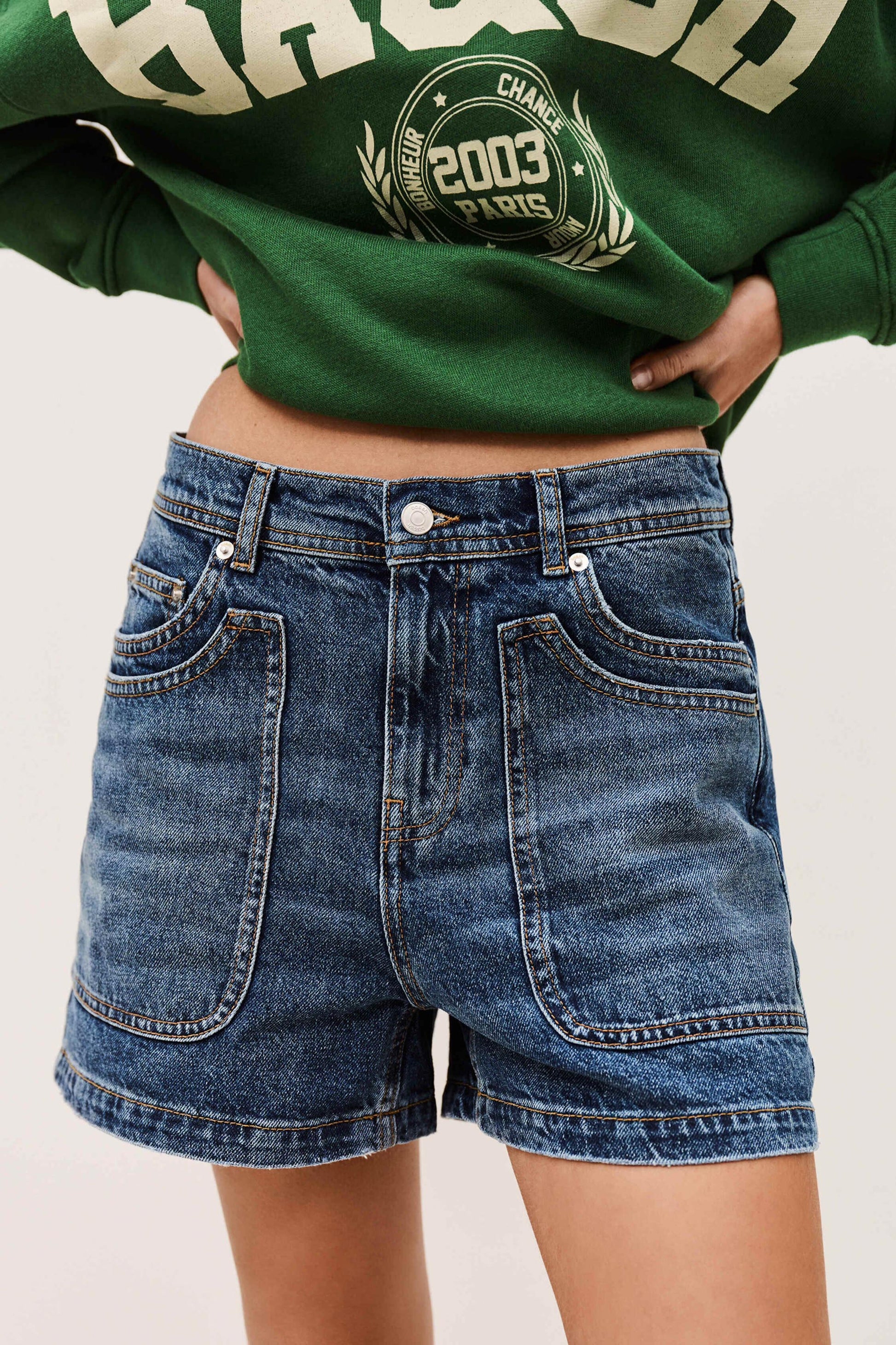 ba&sh Cargo Shorts Zevy Blue