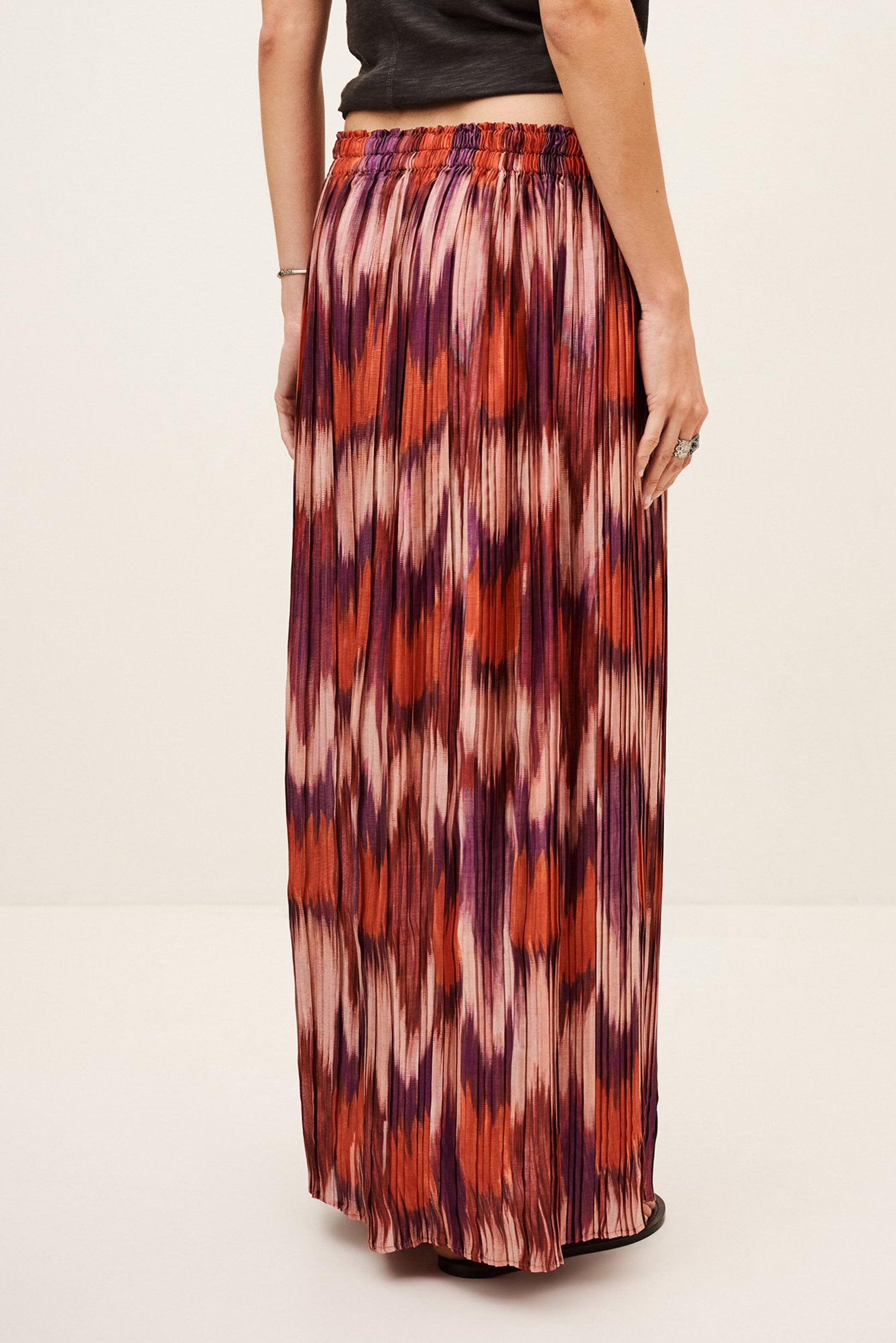 ba&sh Pleated Midi Skirt Ariette Orange
