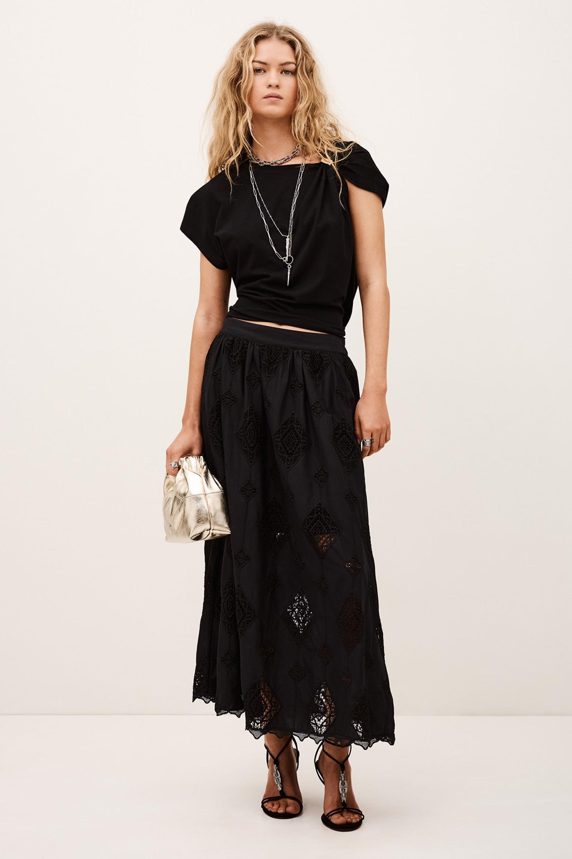 ba&sh Maxi Skirt Mona Black