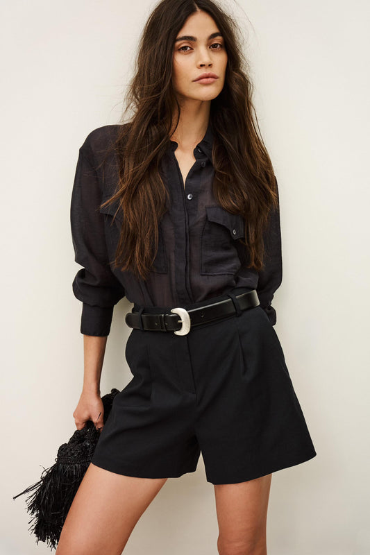 ba&sh Tailored Shorts Cilo Blue