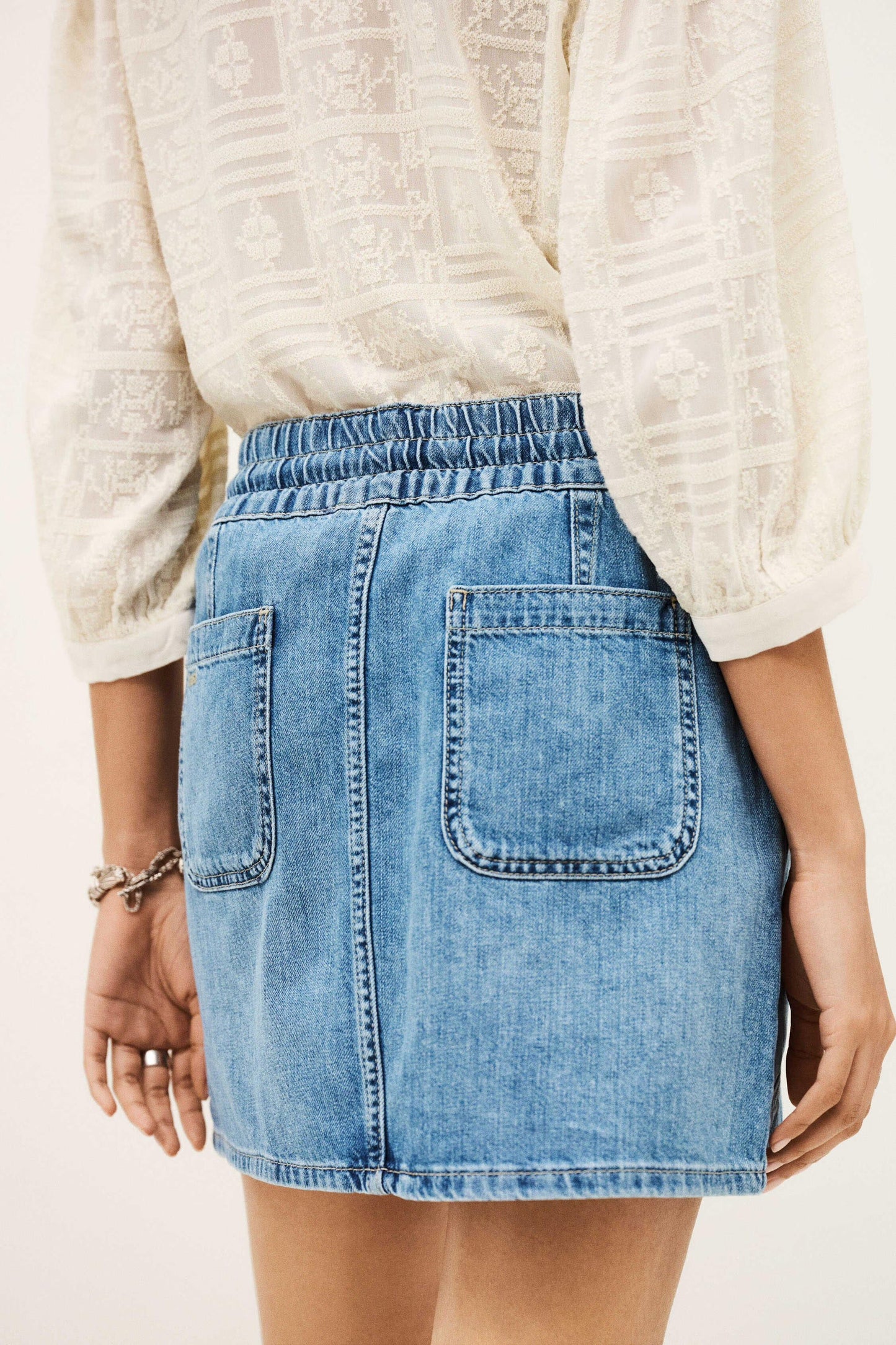 ba&sh Mini Skirt Martina Blue