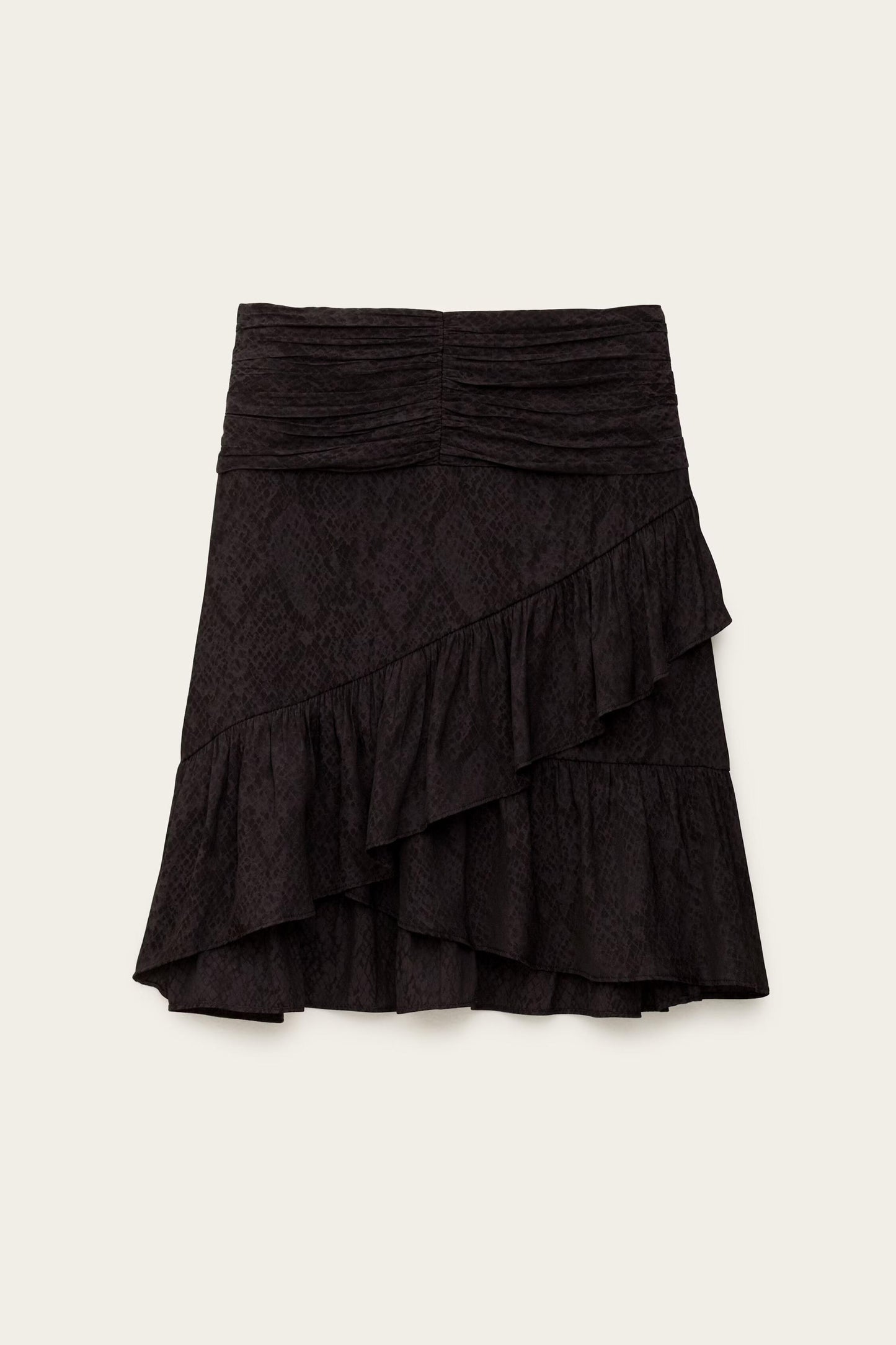 ba&sh Patterned Mini Skirt Rino Black