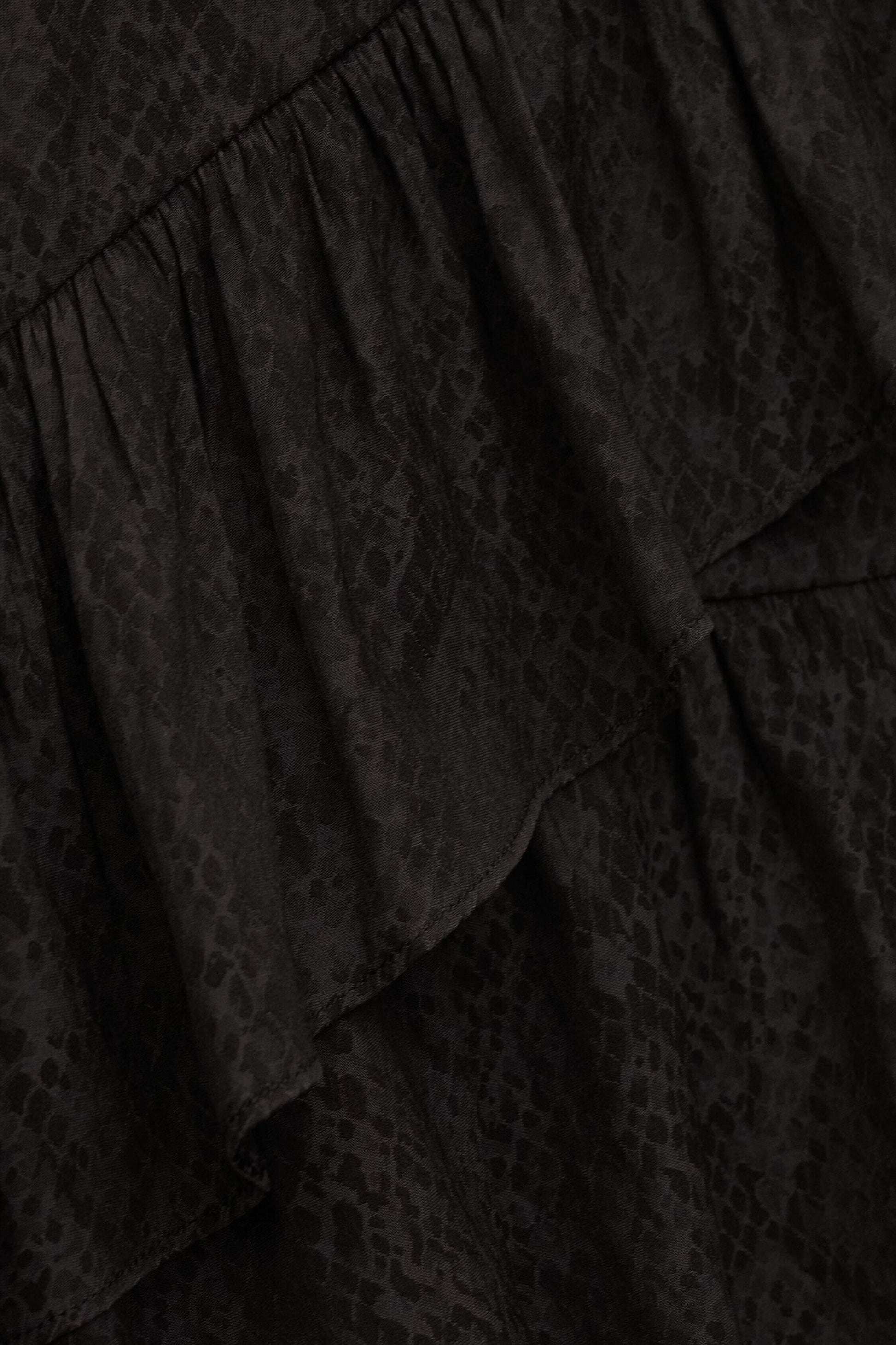ba&sh Patterned Mini Skirt Rino Black