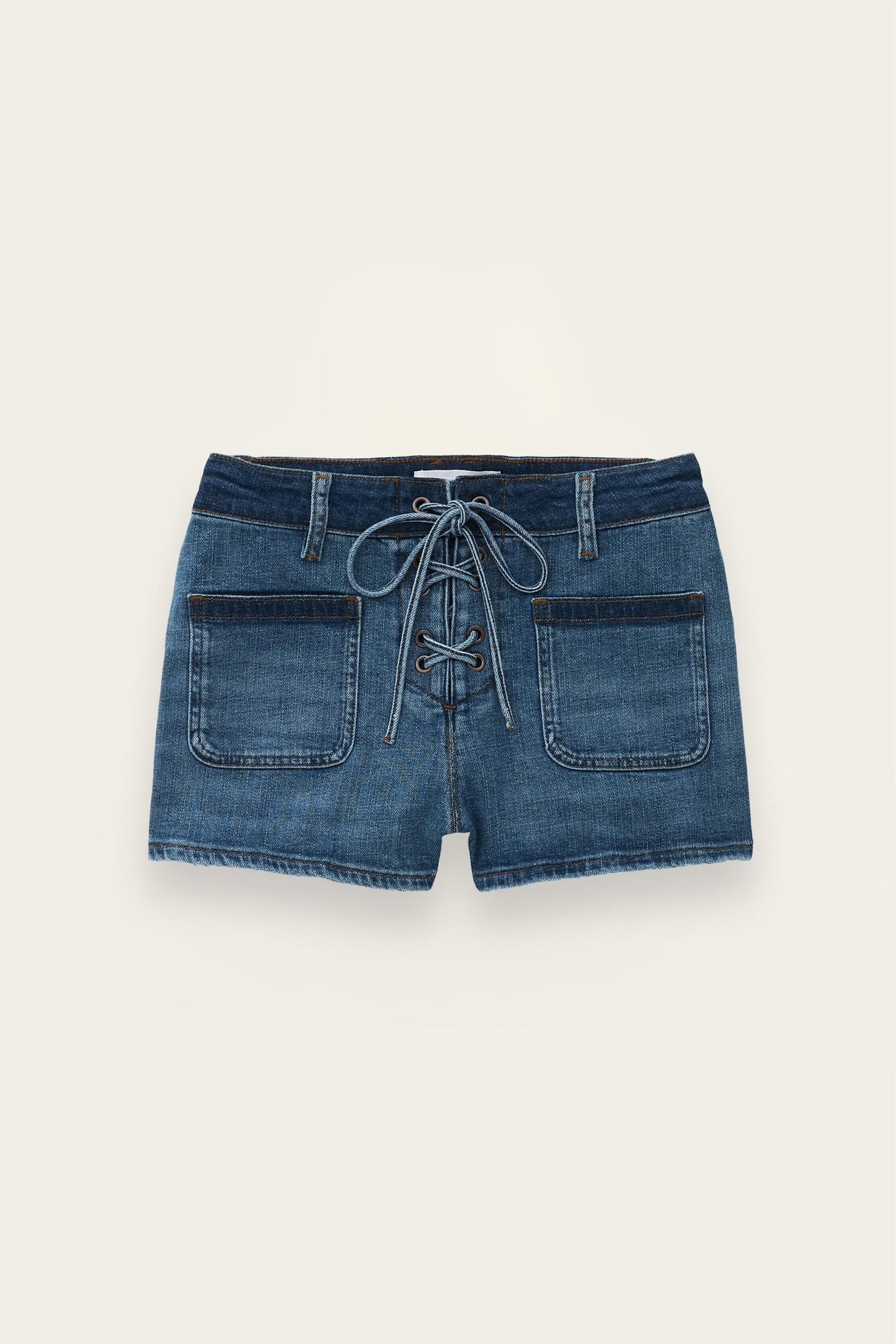 ba&sh High-Waisted Denim Shorts Rio Blue