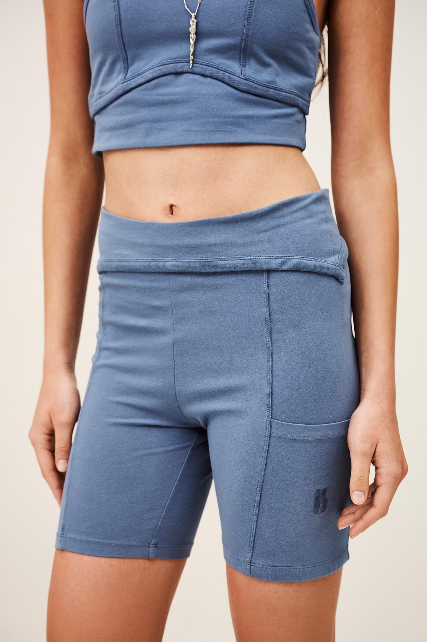 ba&sh Cotton Sports Shorts Firo Blue