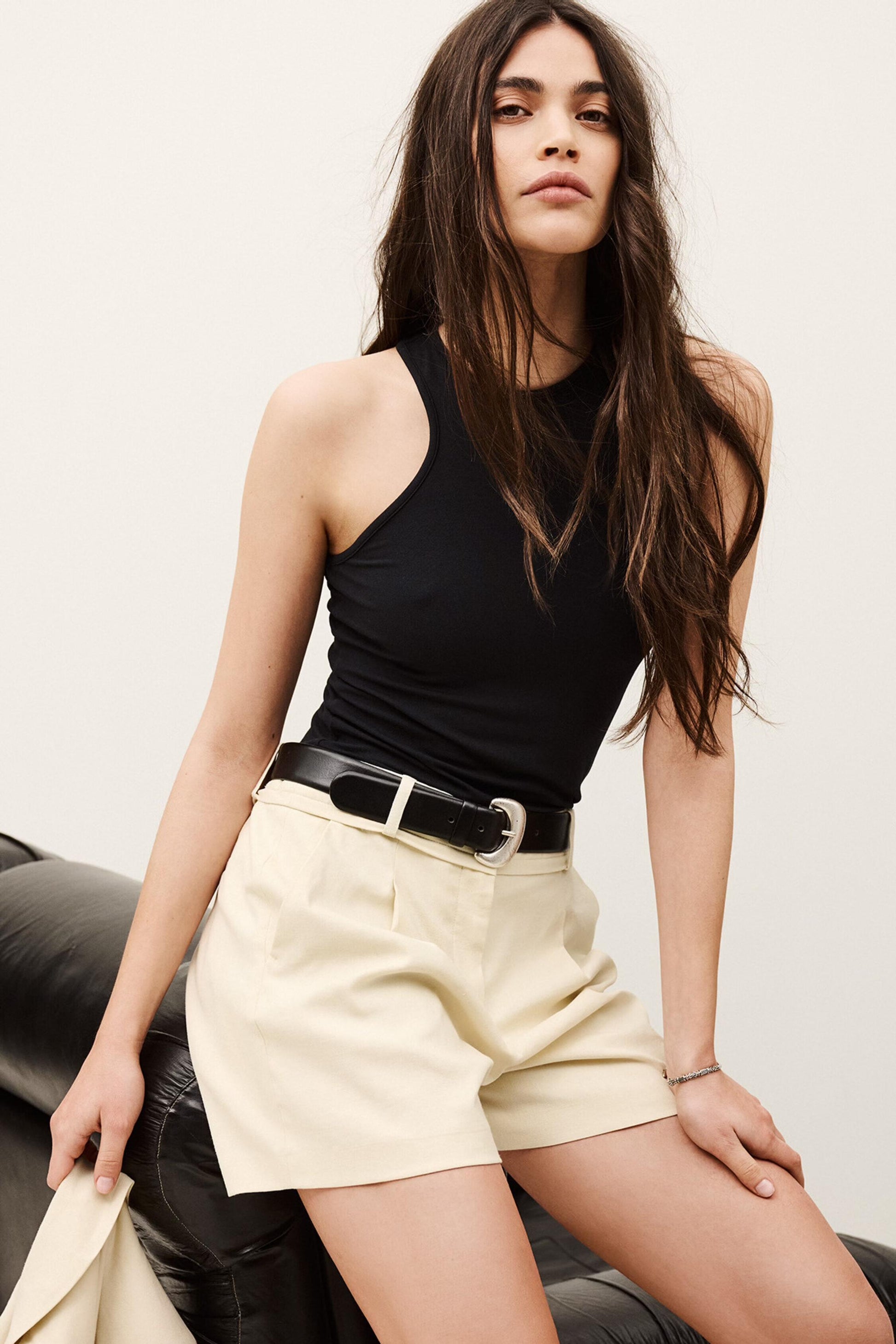 ba&sh Tailored Shorts Cilo Yellow