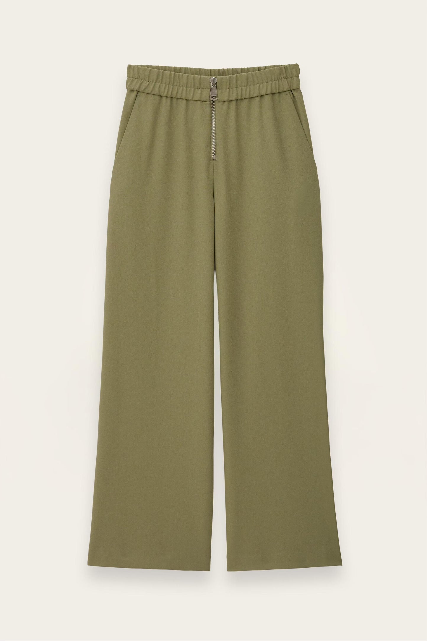 ba&sh Wide-Leg Waisted Pants Narlos Green