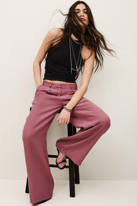 ba&sh Straight Cut Pants Deana Pink