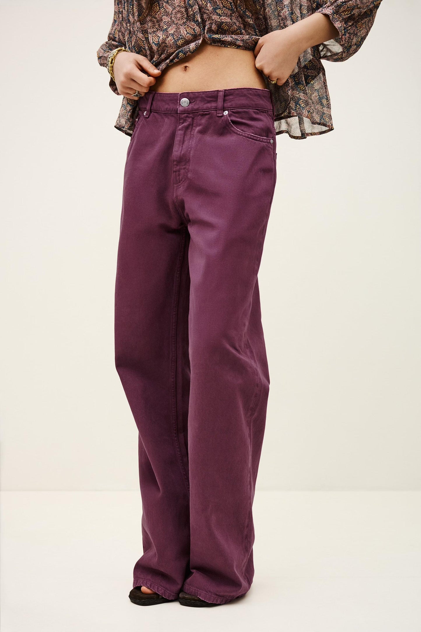 ba&sh Wide-Leg Jeans Boney Purple