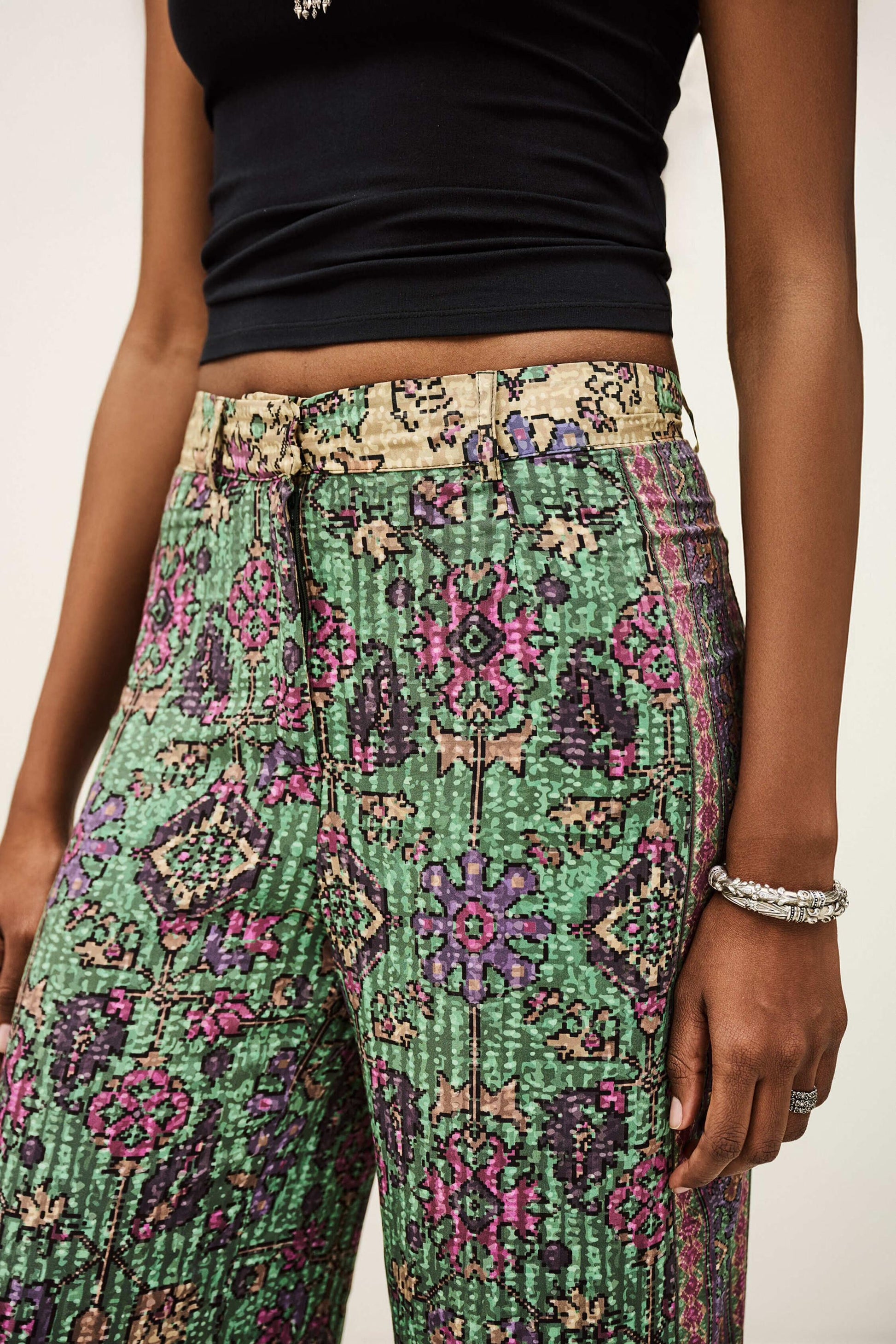 ba&sh Wide-Leg Pants Pali Green