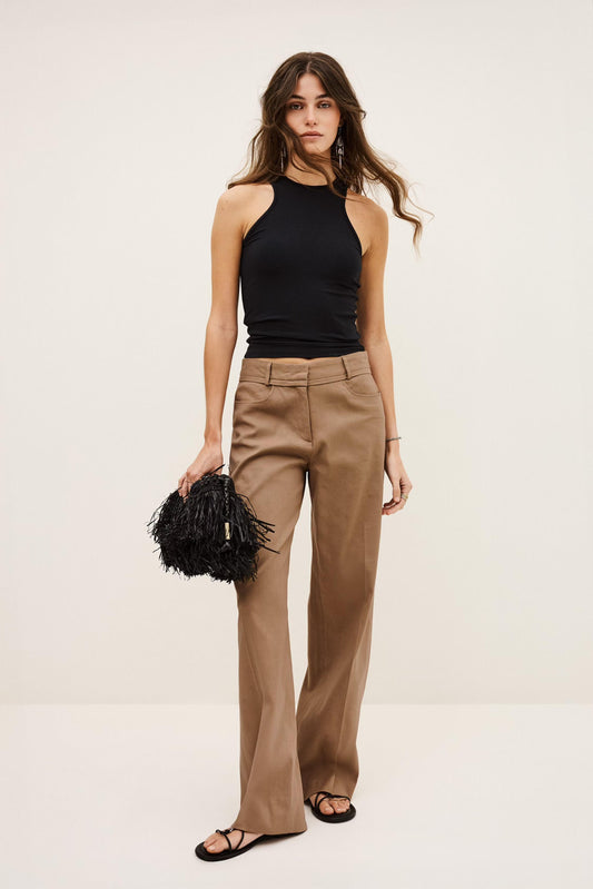 ba&sh Straight Cut Pants Cista Brown