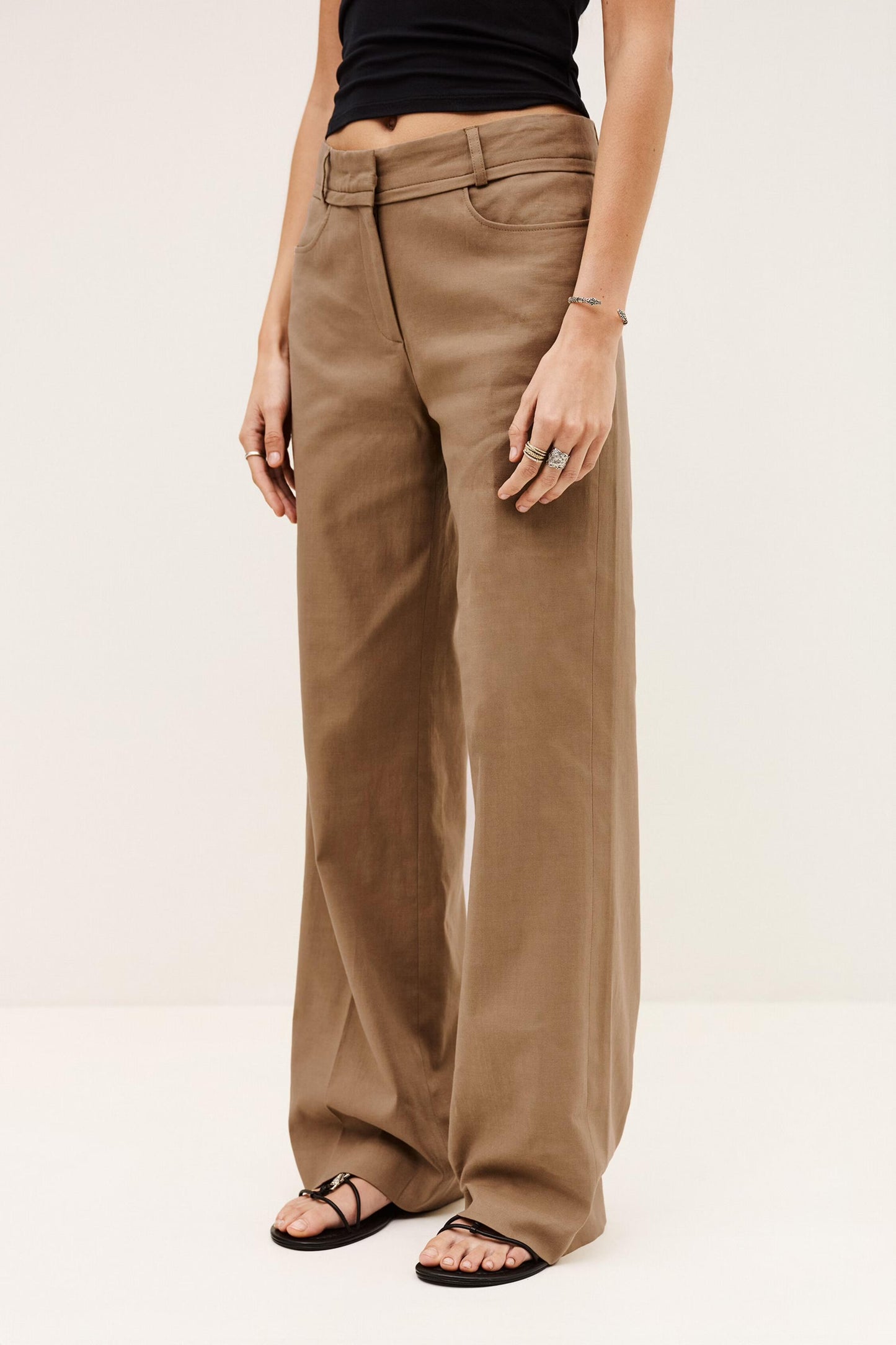 ba&sh Straight Cut Pants Cista Brown