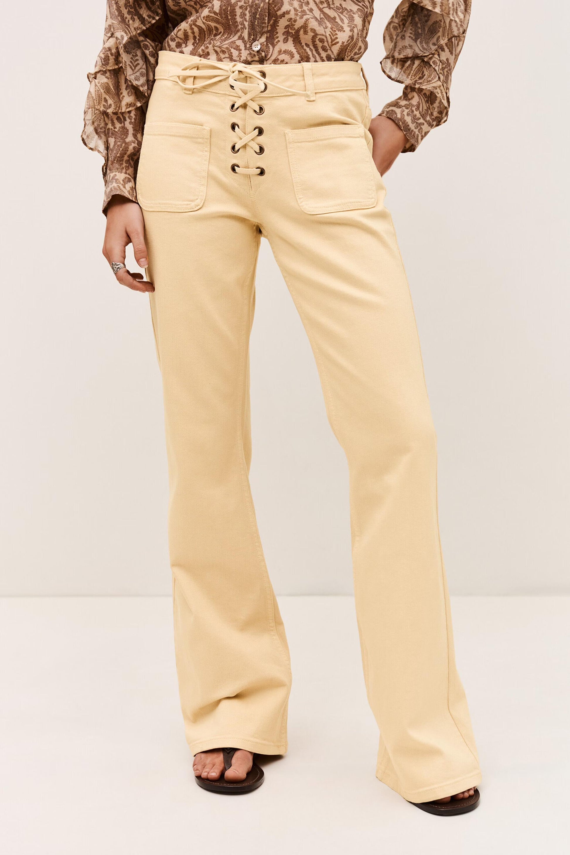 ba&sh Flare Jeans Rafa Yellow
