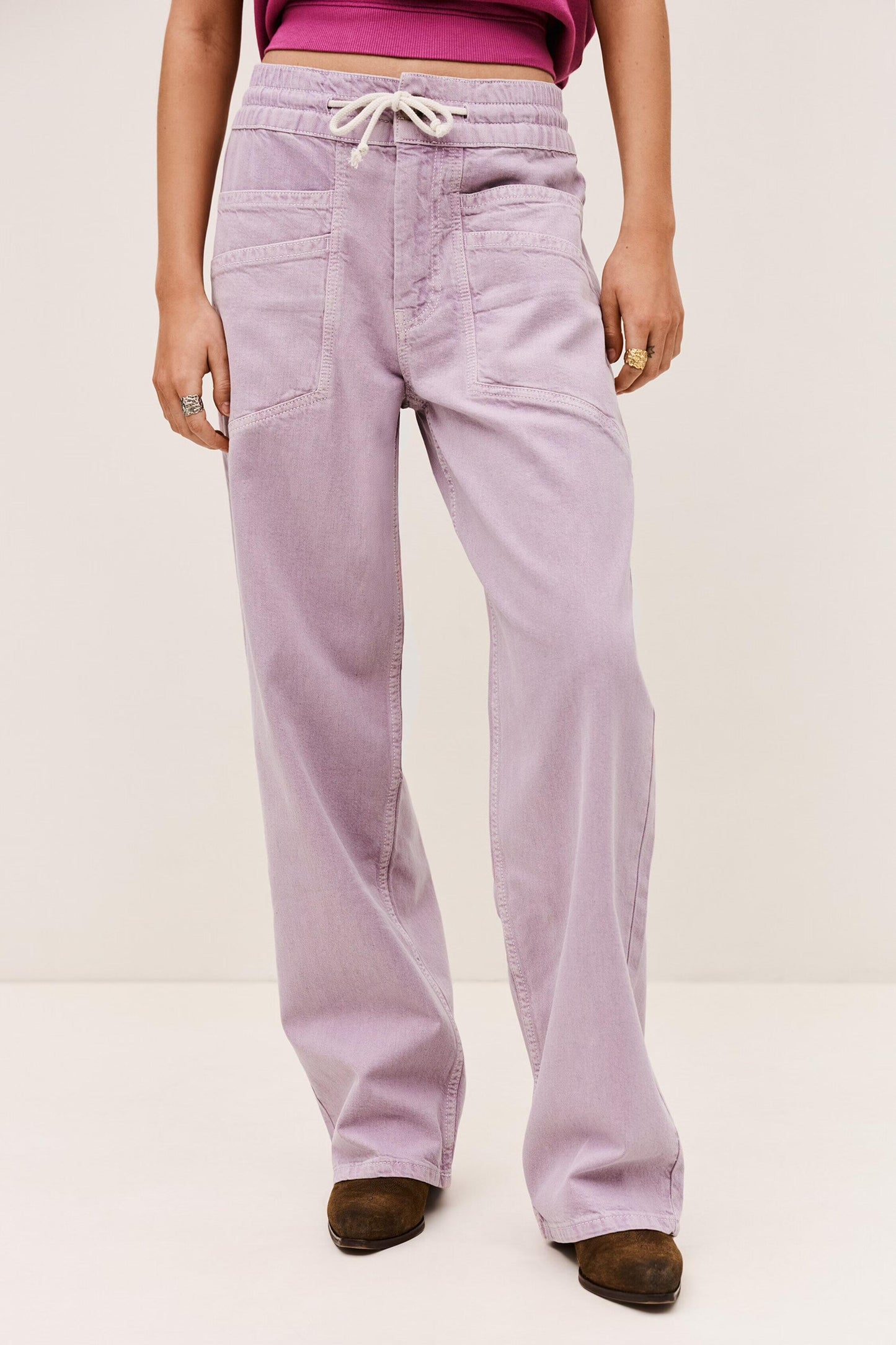 ba&sh Wide-Leg Pants Fima Purple