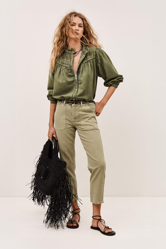 ba&sh Skinny Jeans Fally Green