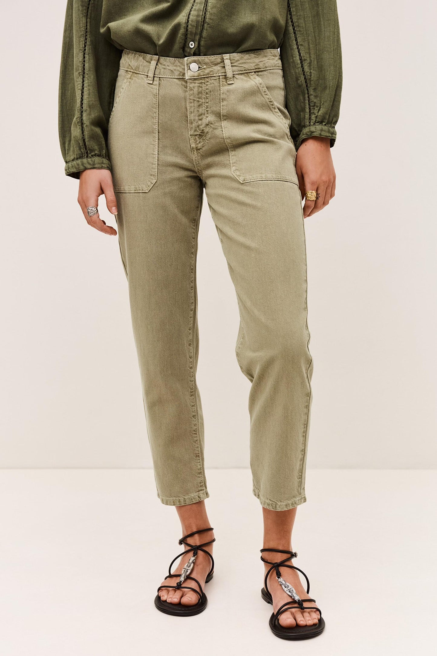 ba&sh Skinny Jeans Fally Green