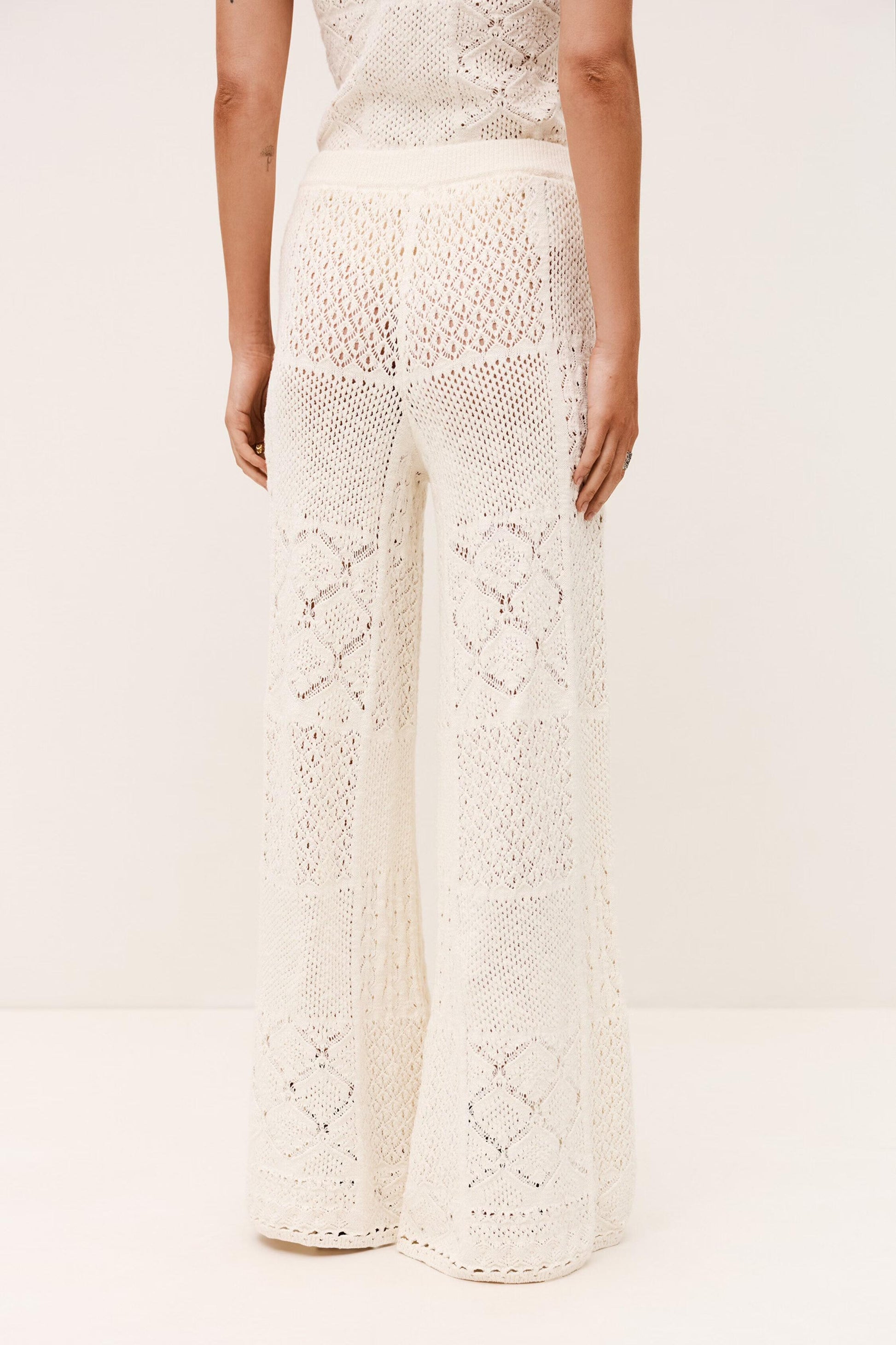 ba&sh Pointelle Stitch Pants Santy Off-White