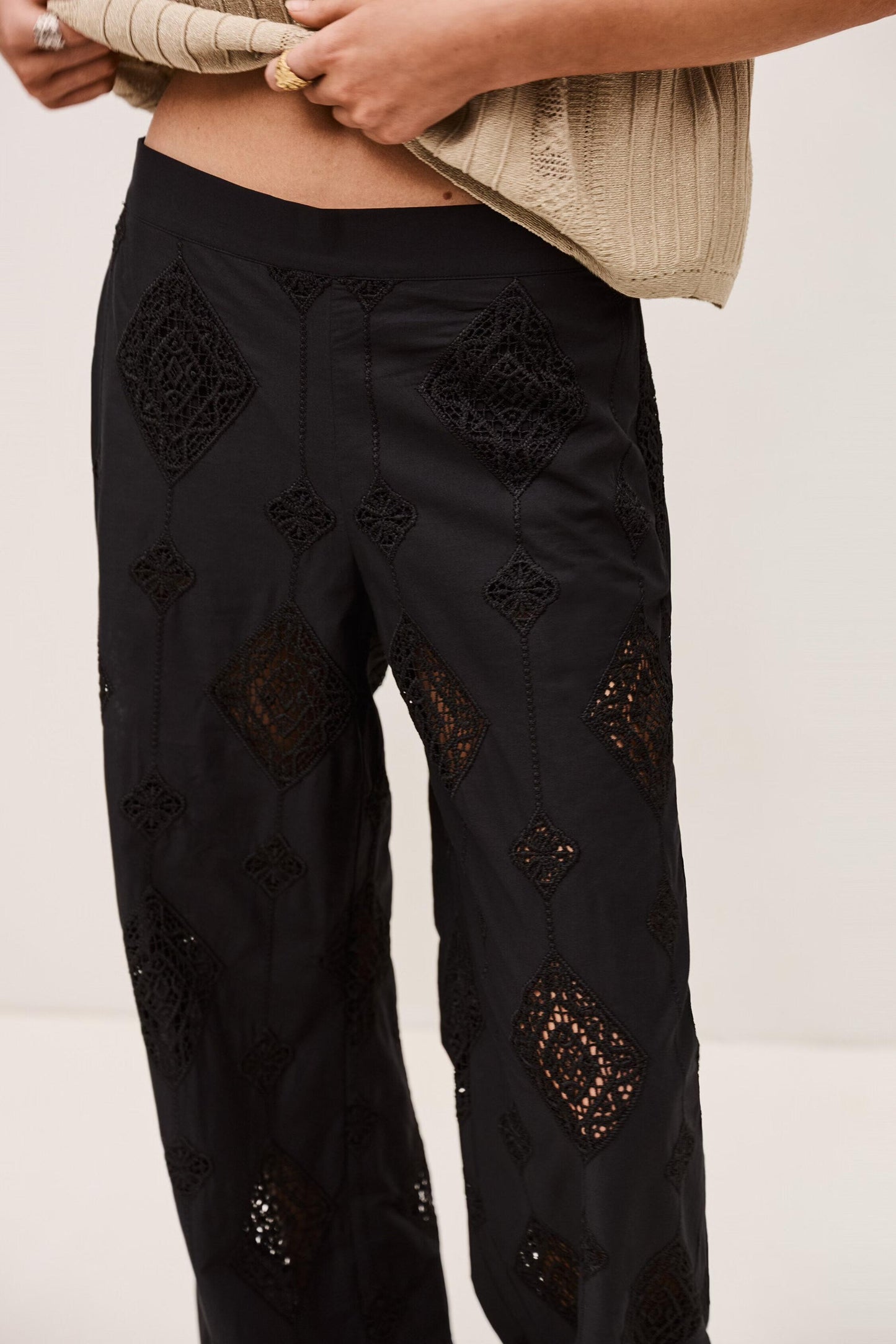 ba&sh Wide-Leg Pants Mike Black