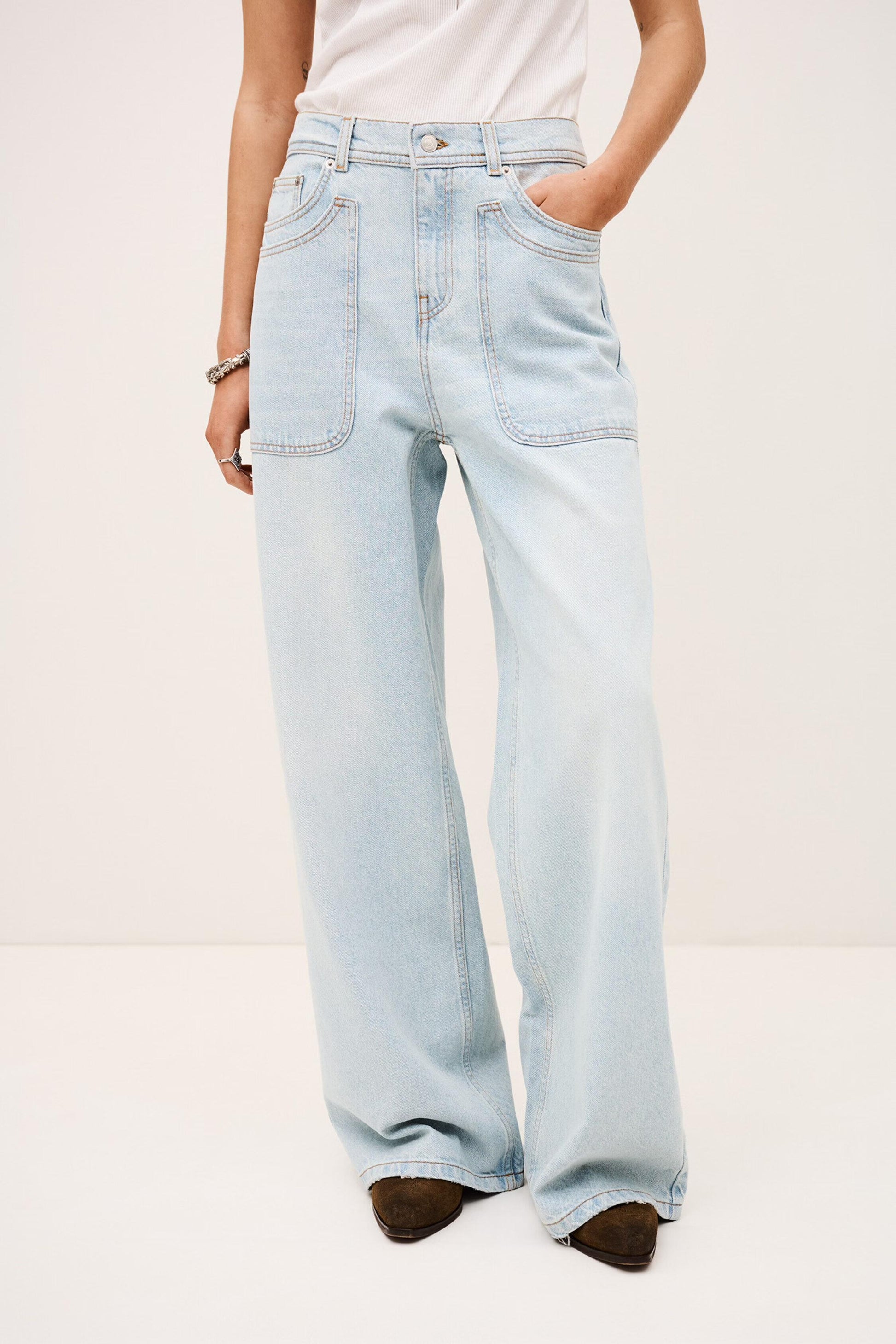 ba&sh Straight Leg Jeans Zoel Blue
