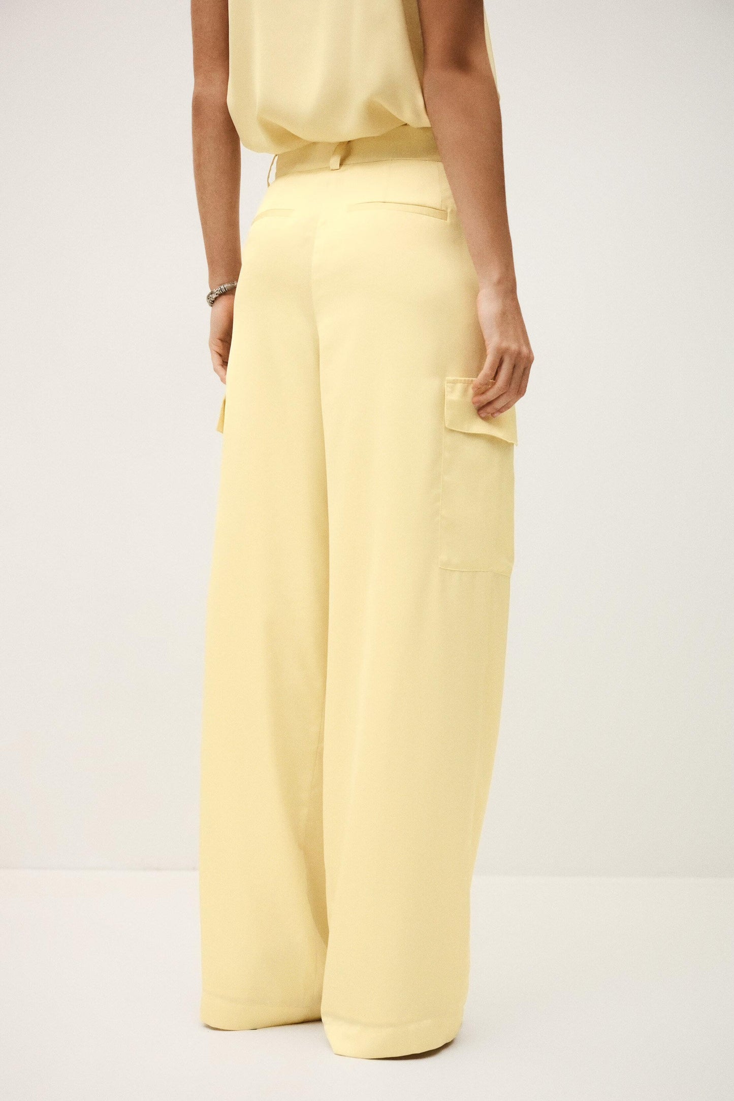ba&sh Wide-Leg Cargo Pants Cary Yellow