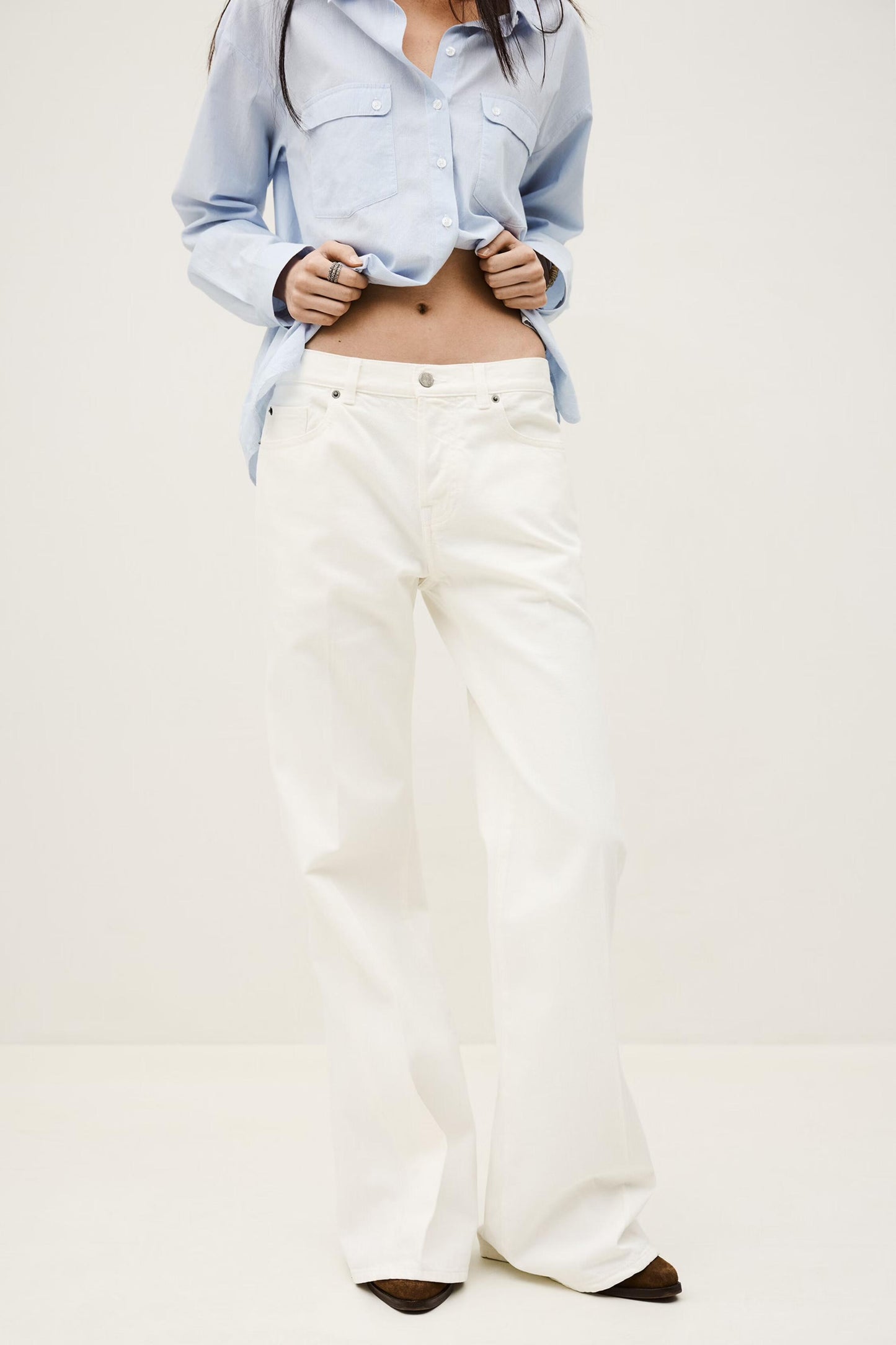 ba&sh Flare Jeans Badou Off-White
