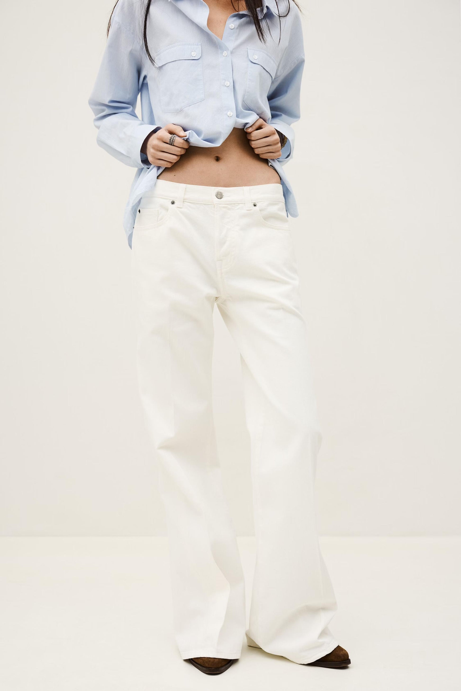 ba&sh Flare Jeans Badou Off-White