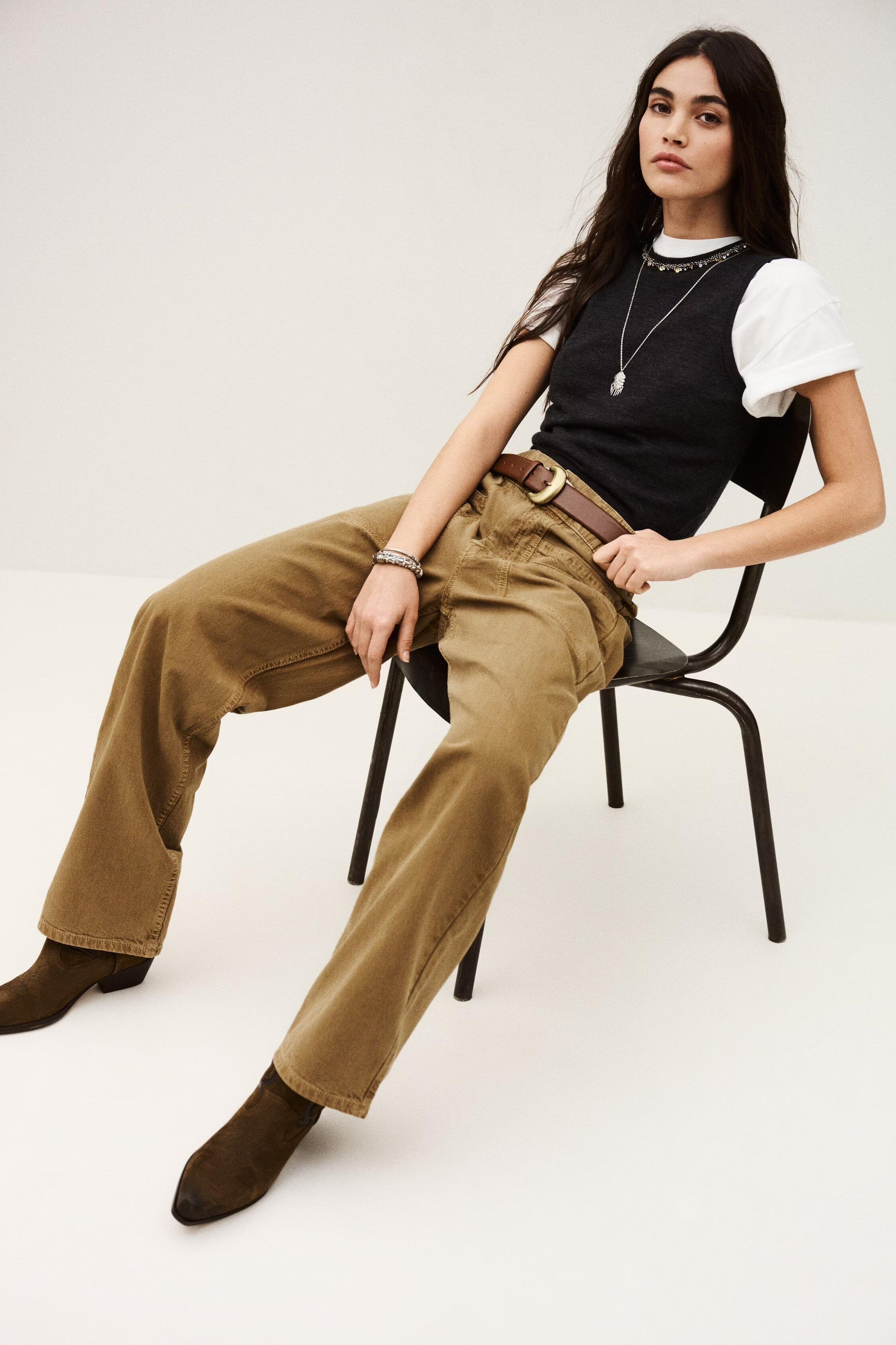 ba&sh Wide-Leg Pants Fima Brown