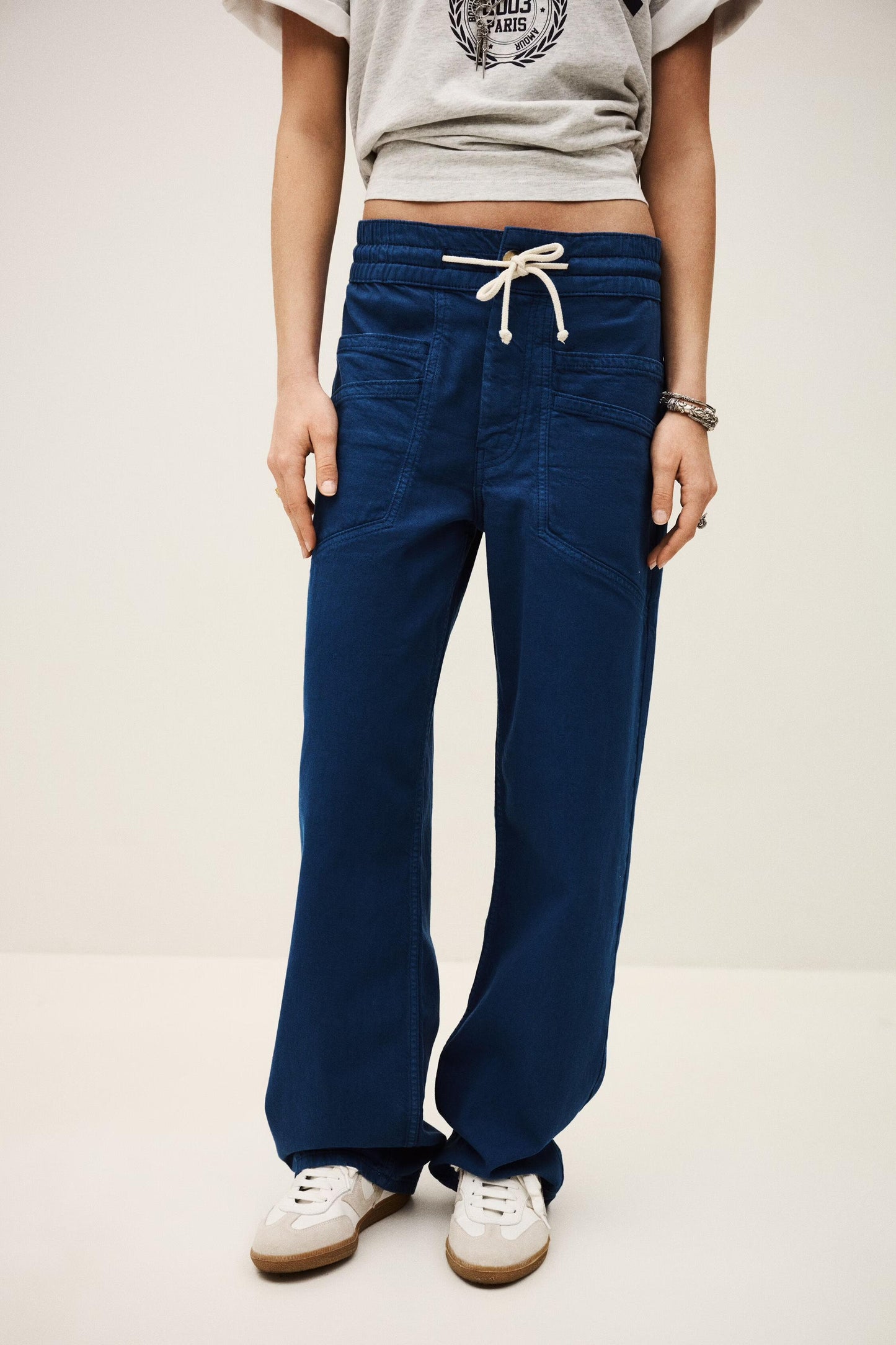 ba&sh Wide-Leg Pants Fima Blue