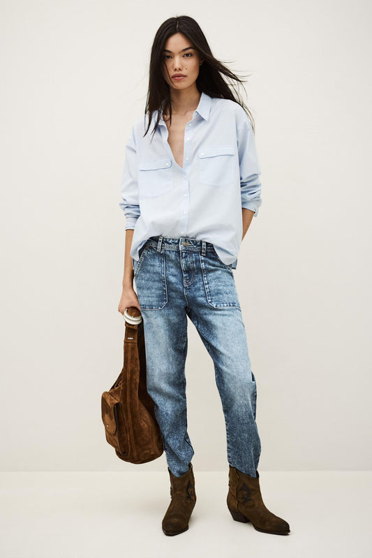 ba&sh Premium Straight-Fit Jeans Mally Blue