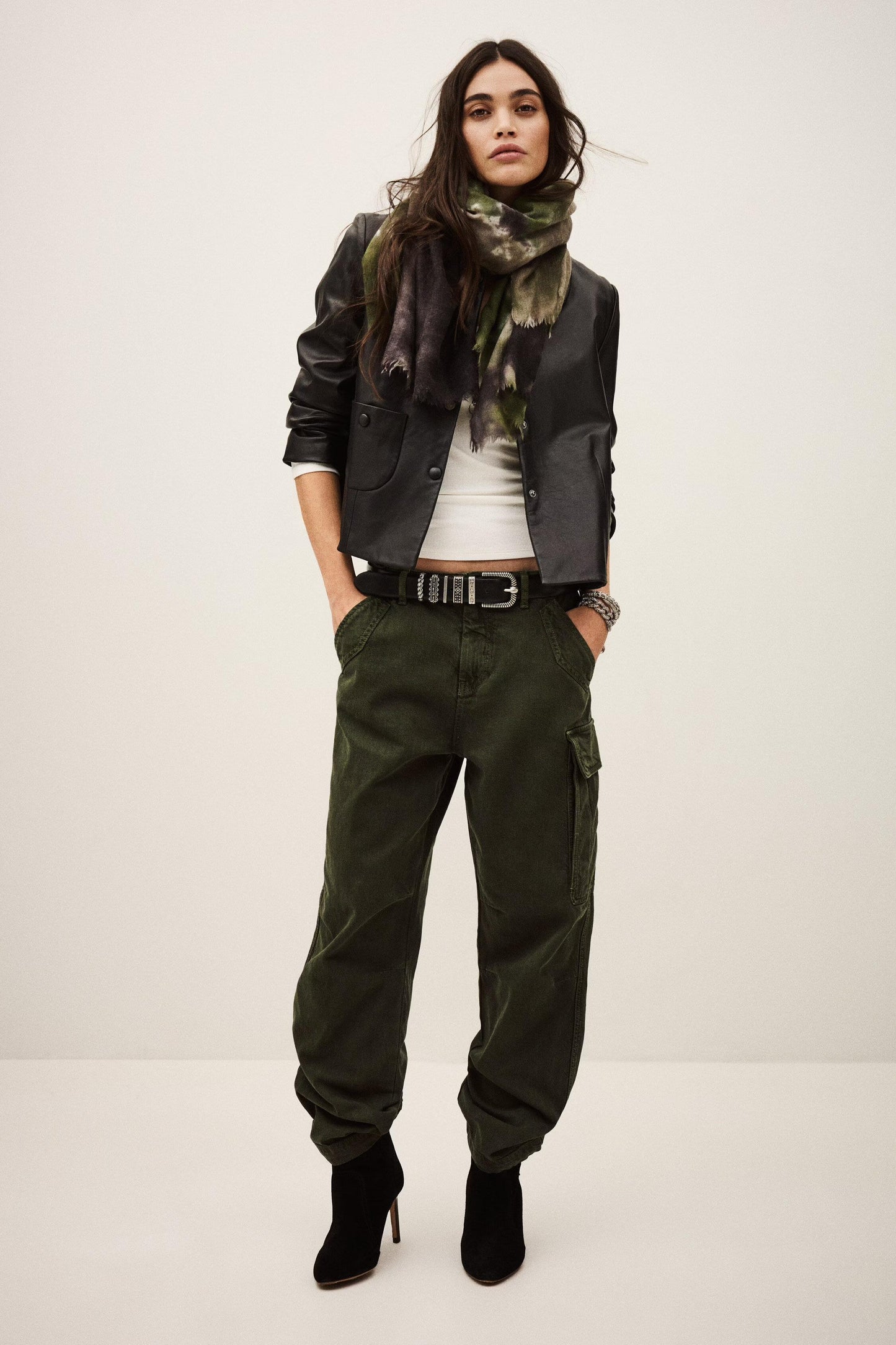 ba&sh Cargo Jogger Pants Fino Green
