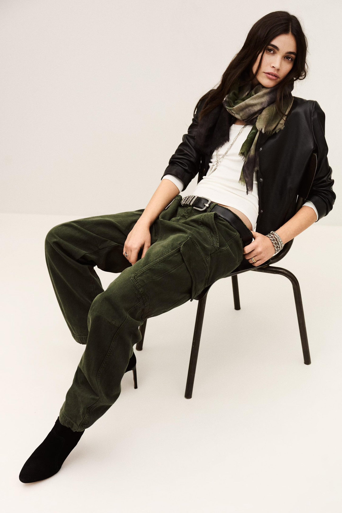 ba&sh Cargo Jogger Pants Fino Green