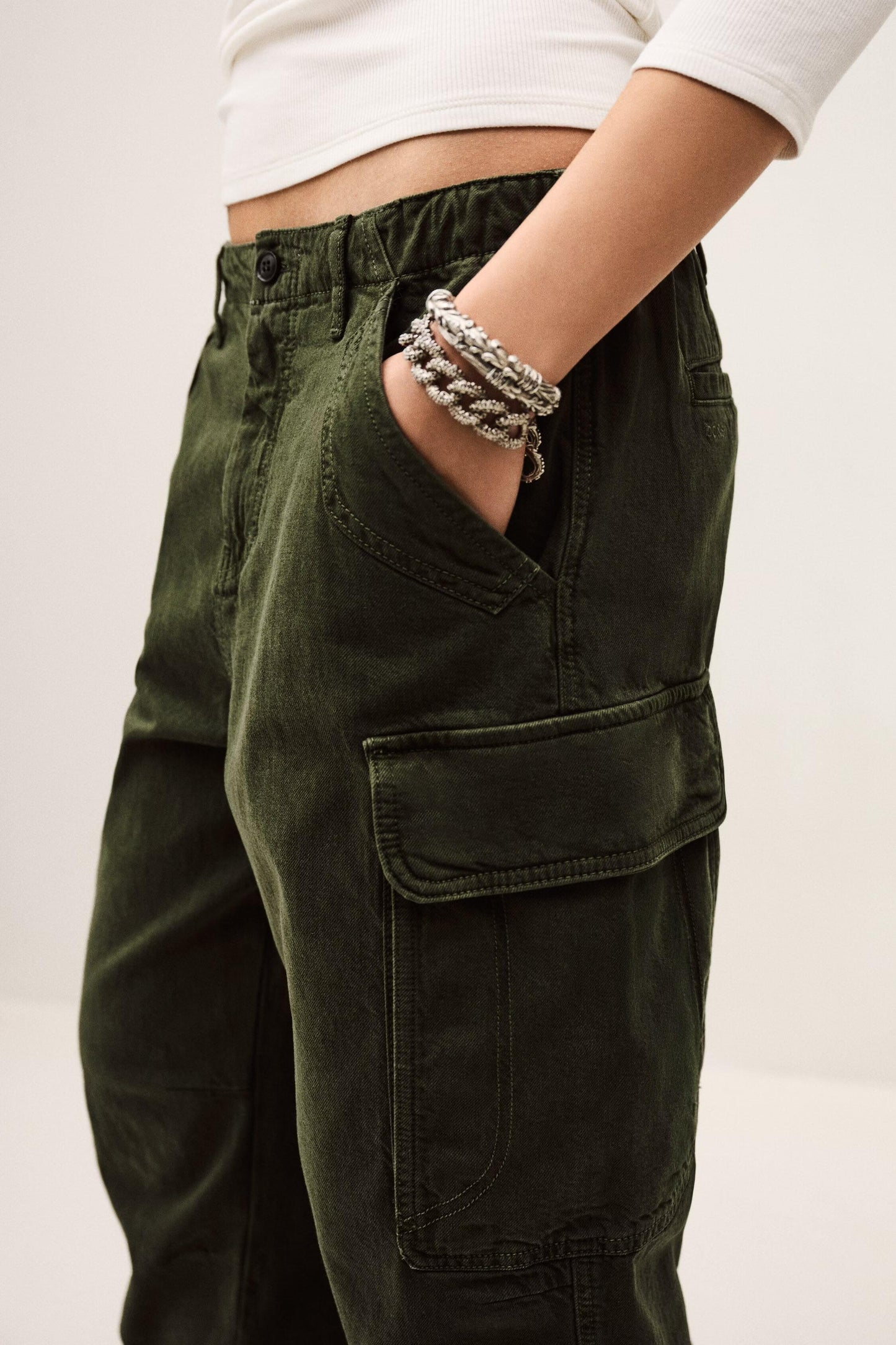 ba&sh Cargo Jogger Pants Fino Green