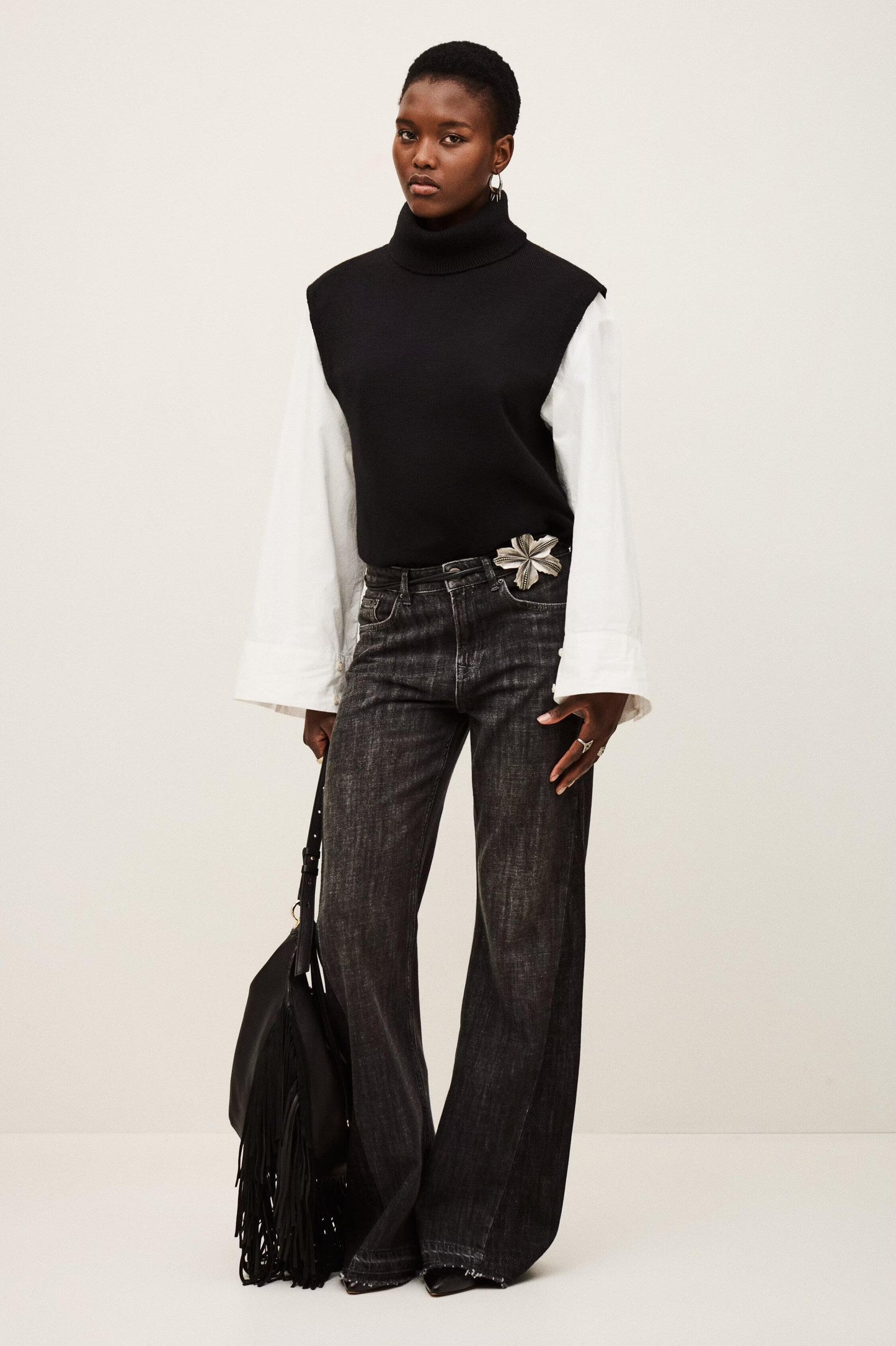 ba&sh Jeans Fadou Black