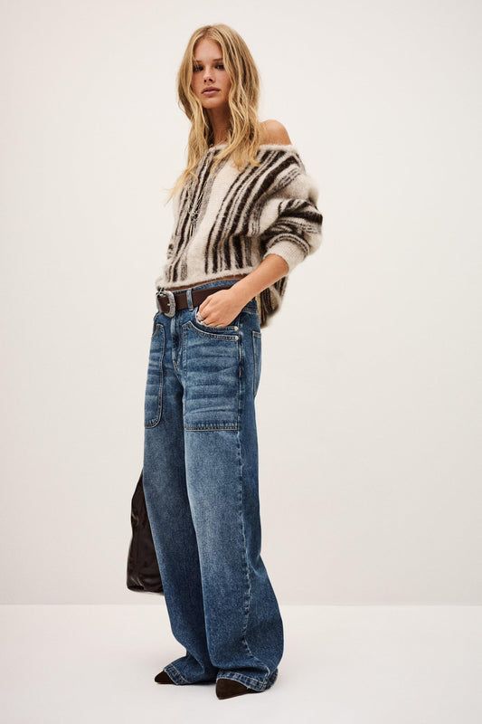 ba&sh Straight Leg Jeans Zoel Blue