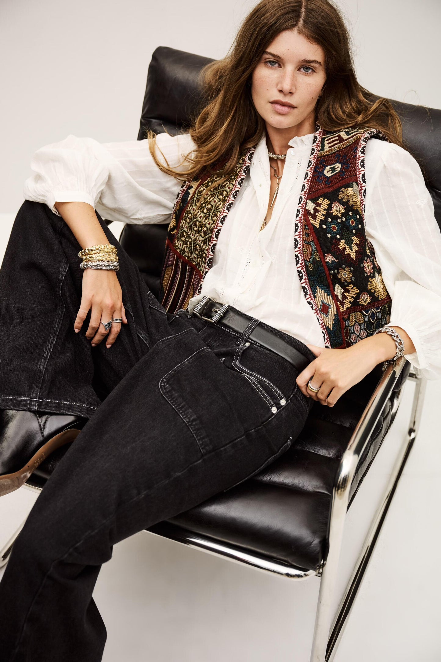 ba&sh Straight Leg Jeans Noel Gray
