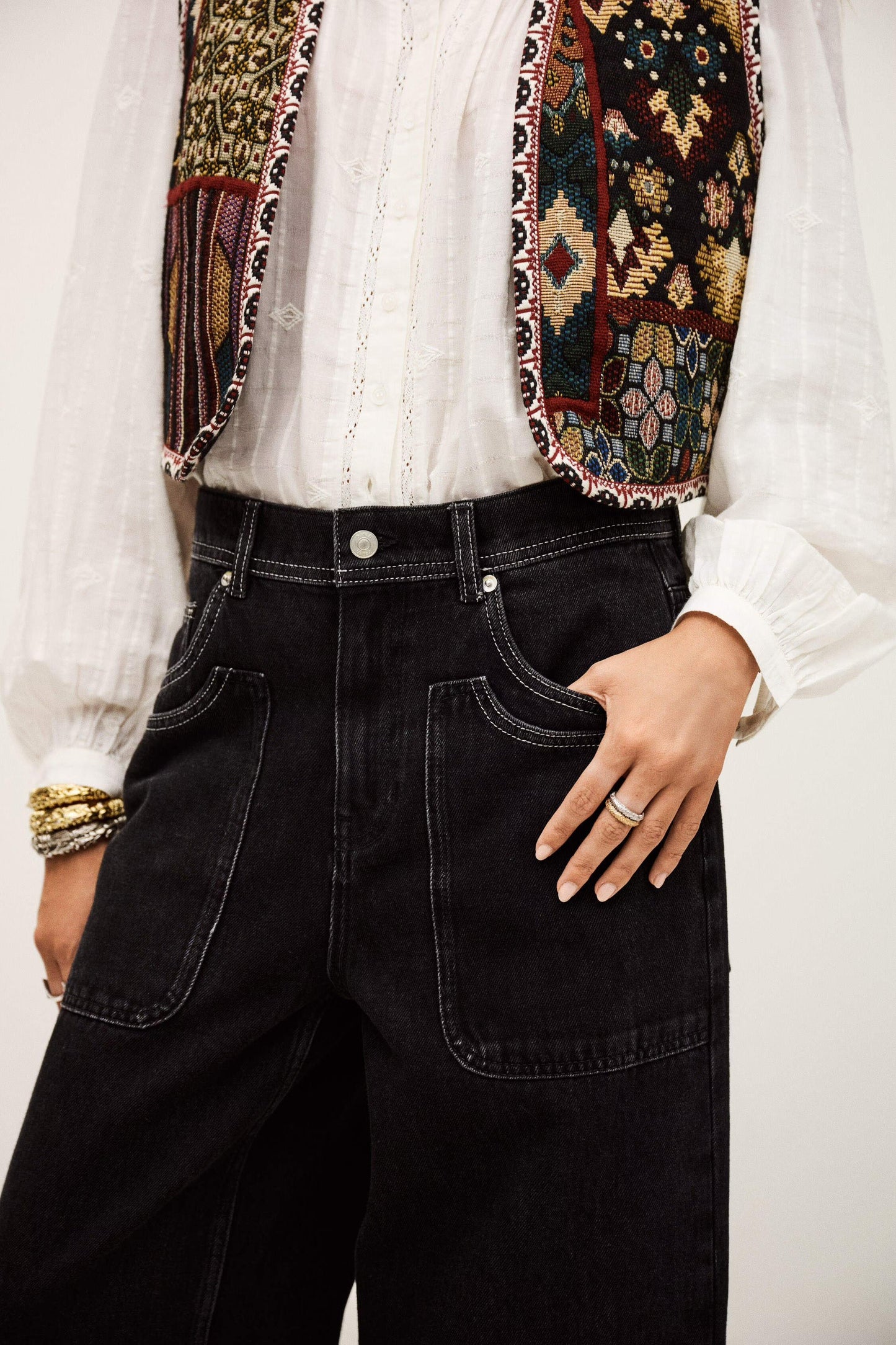 ba&sh Straight Leg Jeans Noel Gray