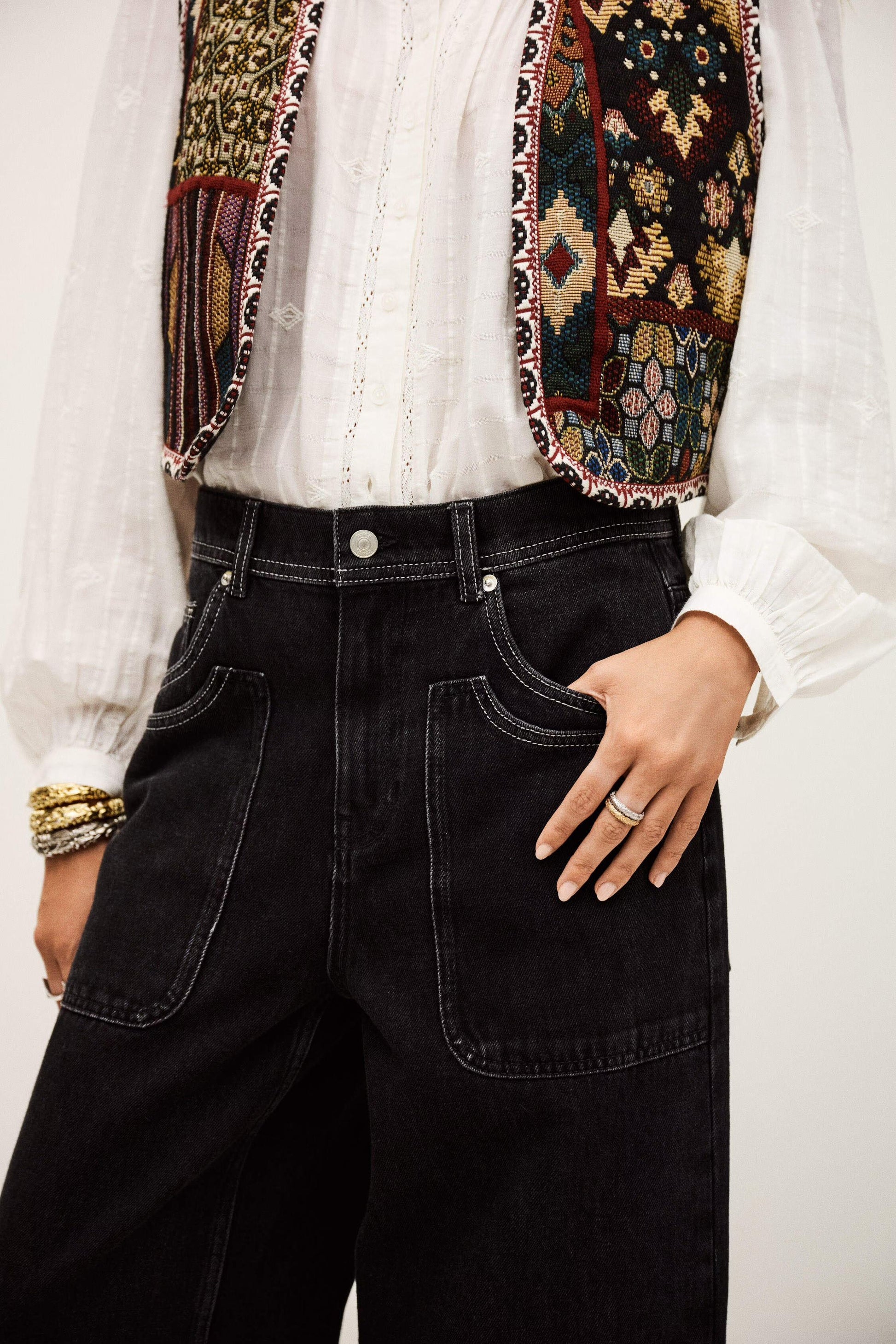 ba&sh Straight Leg Jeans Noel Gray