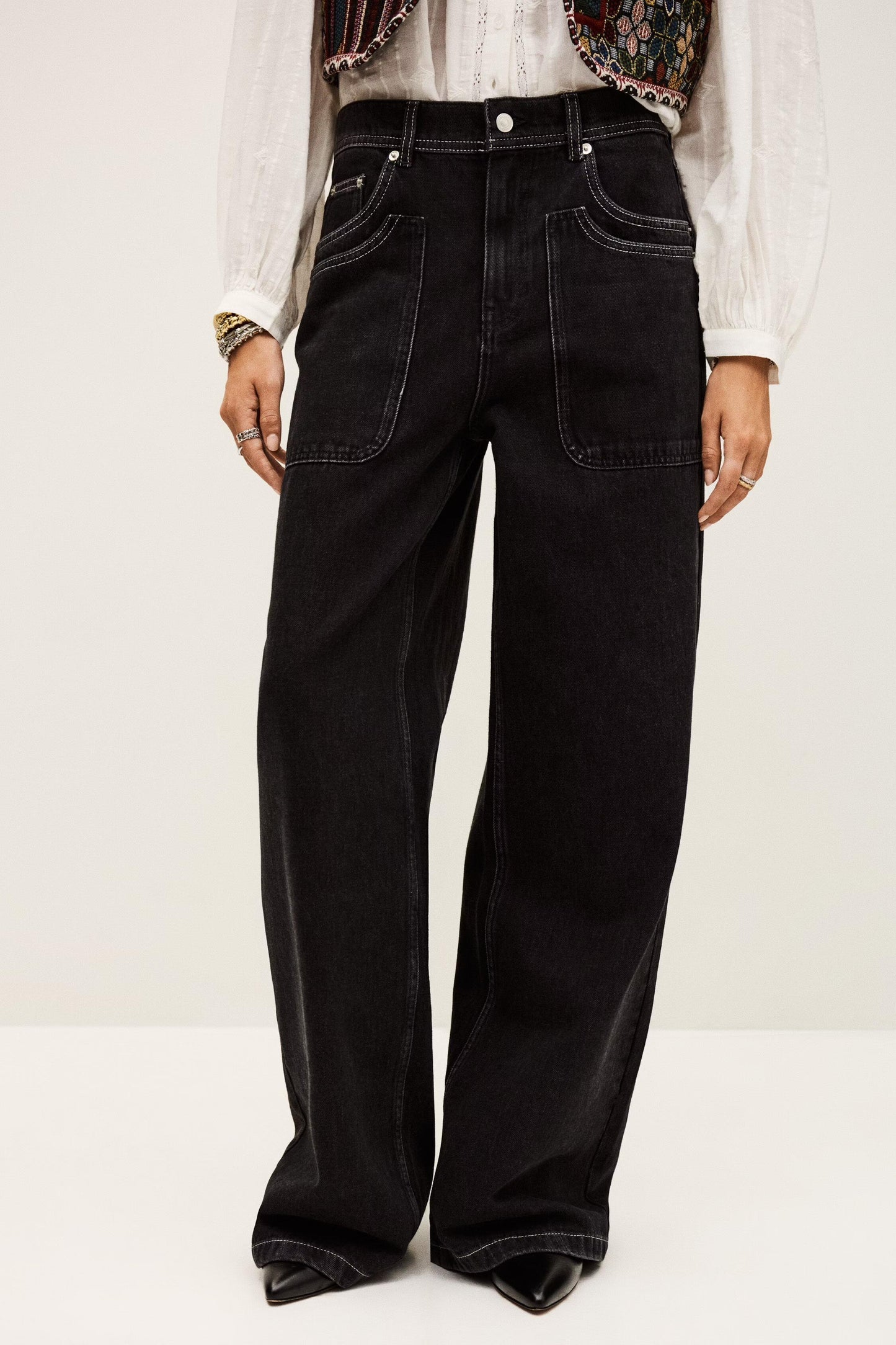 ba&sh Straight Leg Jeans Noel Gray