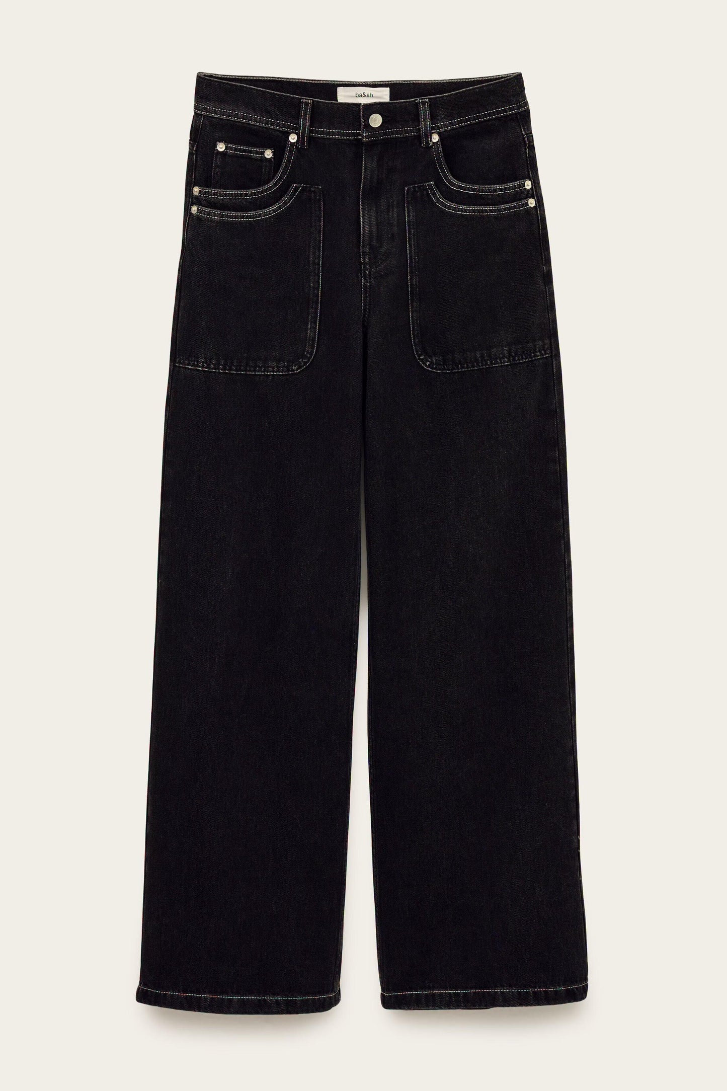 ba&sh Straight Leg Jeans Noel Gray