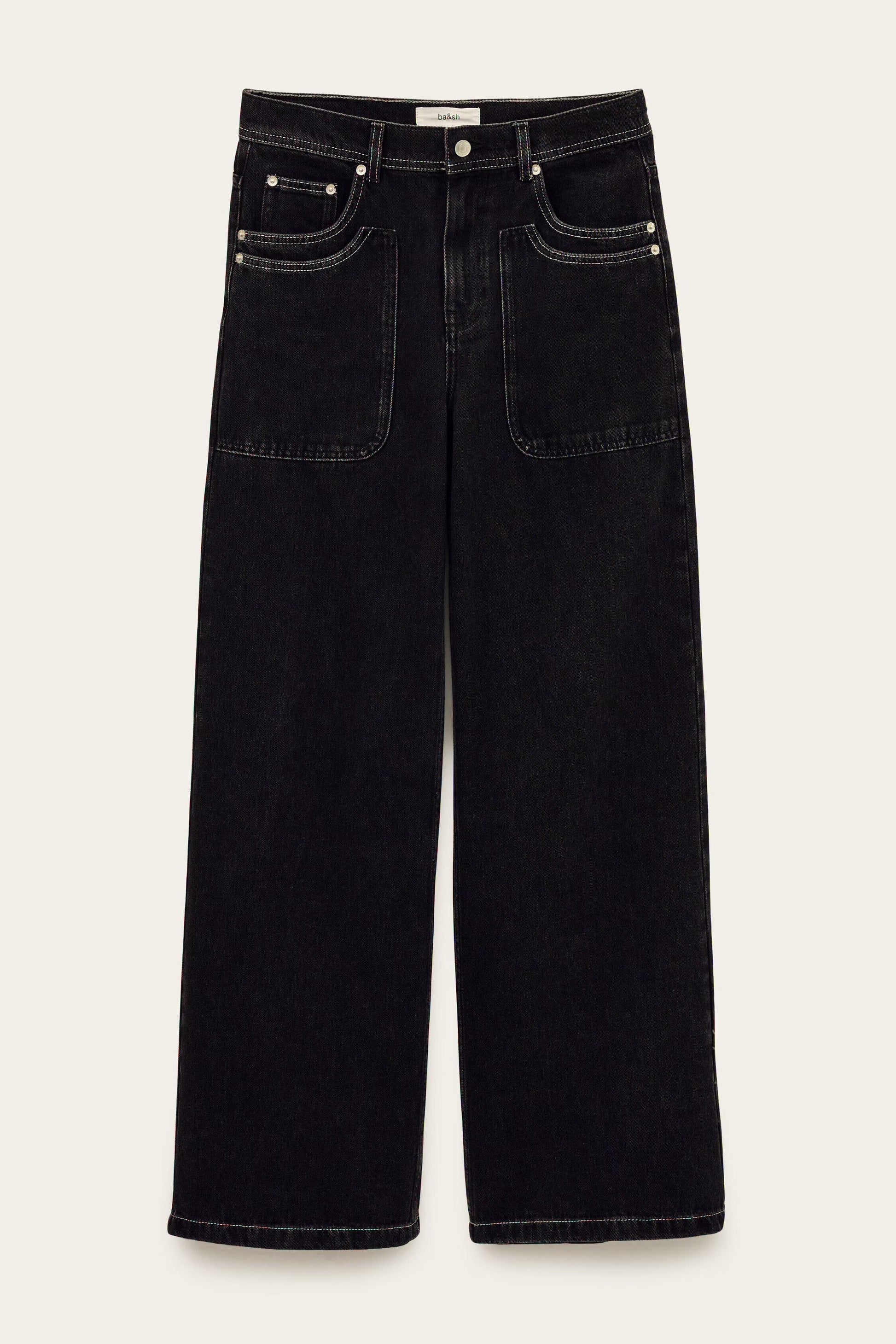 ba&sh Straight Leg Jeans Noel Gray