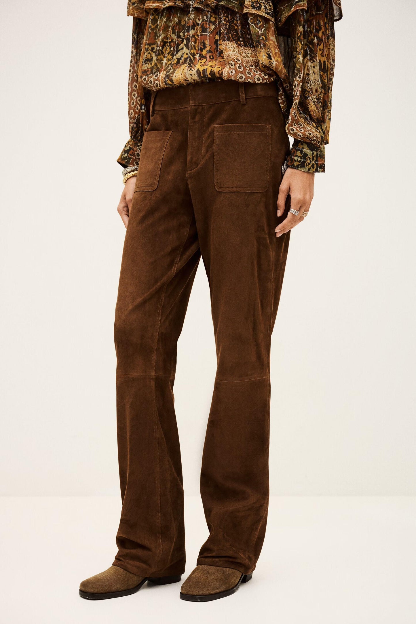 ba&sh Wide-Leg Pants Mossi Brown