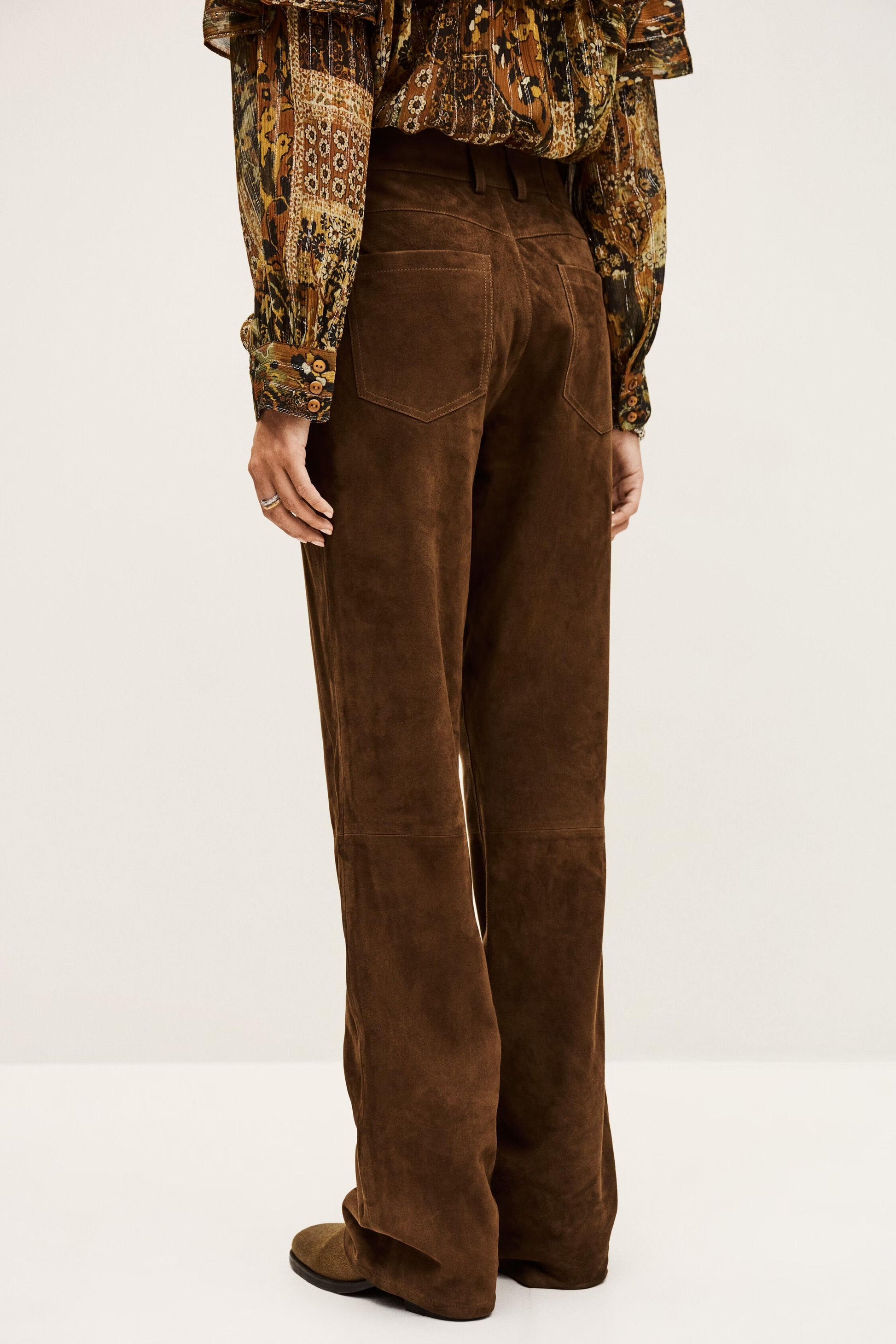 ba&sh Wide-Leg Pants Mossi Brown