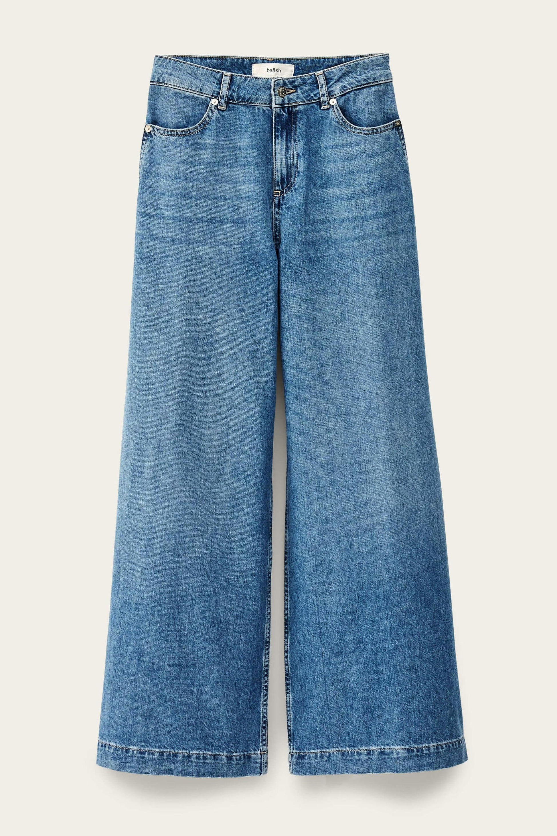 ba&sh Wide-Leg Jeans Musc Blue